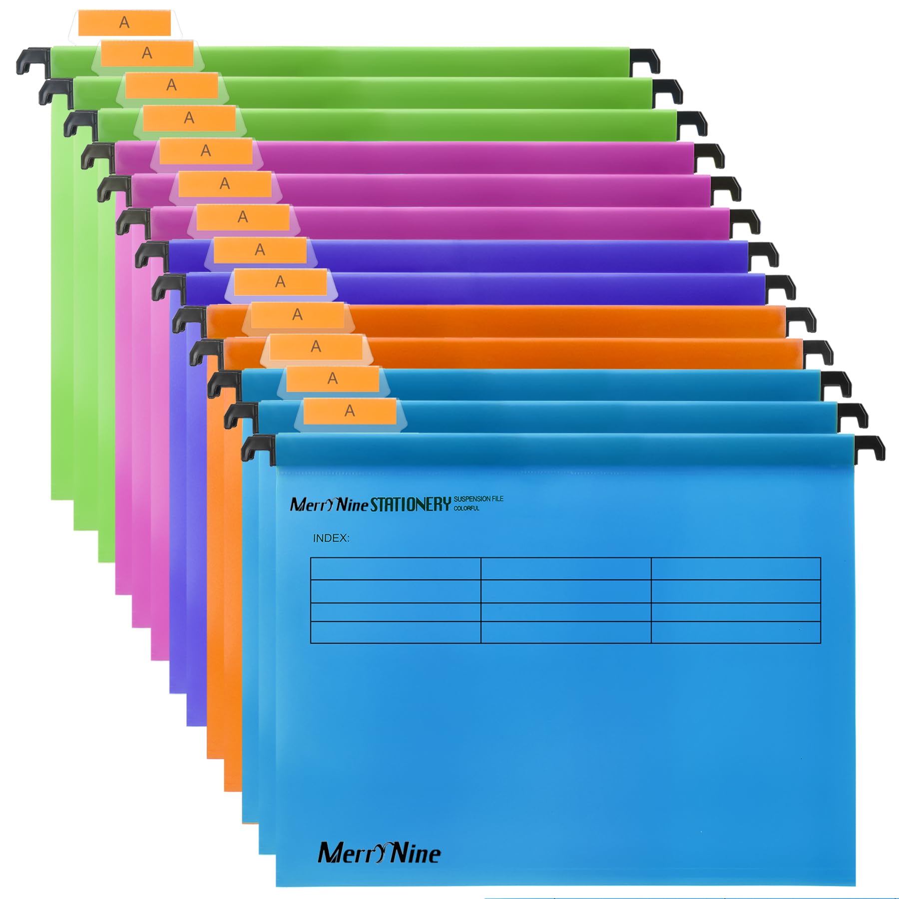 【送料無料】MerryNineA4サスペンションファイル、15PCSポリプロピレンファイリングキャビネットサスペ..