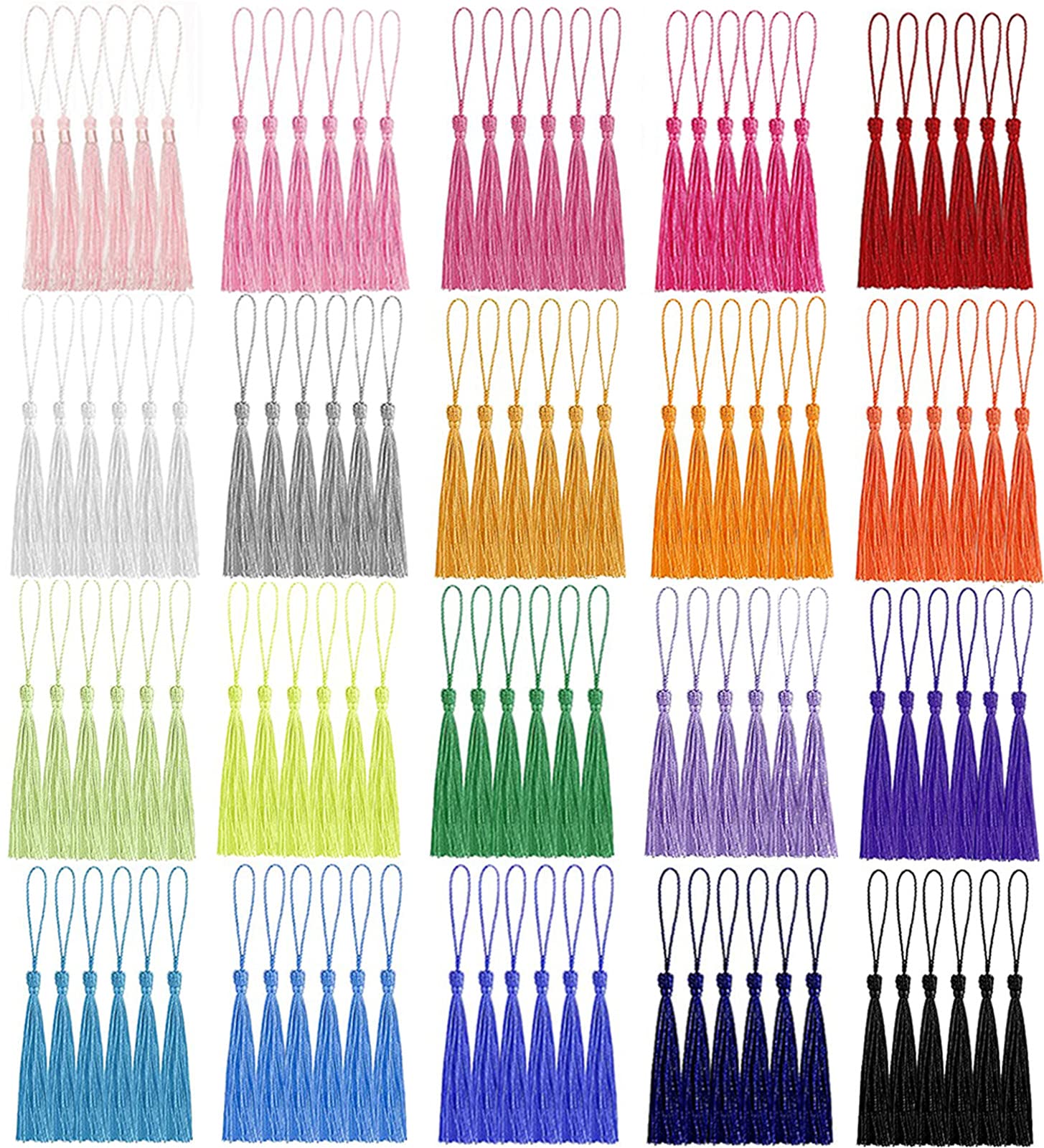 【送料無料】BetterJonny 140Pcsタッセル 装飾的なミニフリンジ 手芸用品手作り素材 房飾り フリンジ DIY用品 アクセサ 20色セット