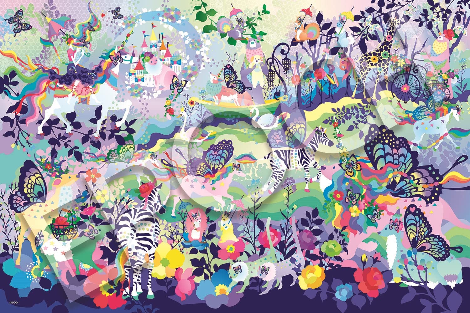 【送料無料】エポック社 1000ピース ジグソーパズル イラスト/アート ホラグチカヨ 雨のように降り注ぐ夢のかけら (50×75cm) 11-607s のり付き ヘラ付き 点数券付き EPOCH