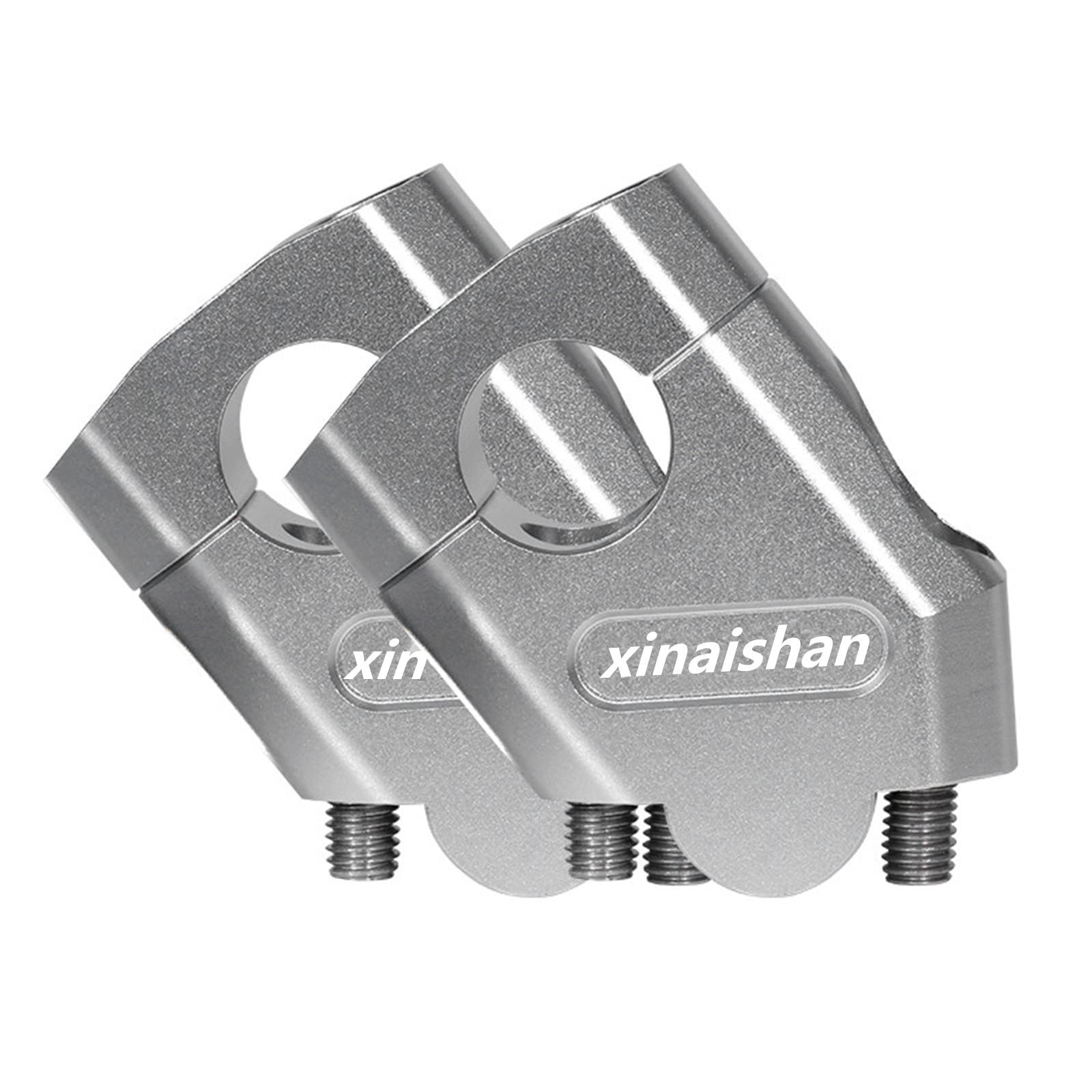 【送料無料】xinaishan バイク用ハンドルバーライザー オートバイハンドルバー ライザー ハンドルポスト22mm/28mm 汎用 (MDL3517(直径22mm), シルバー)