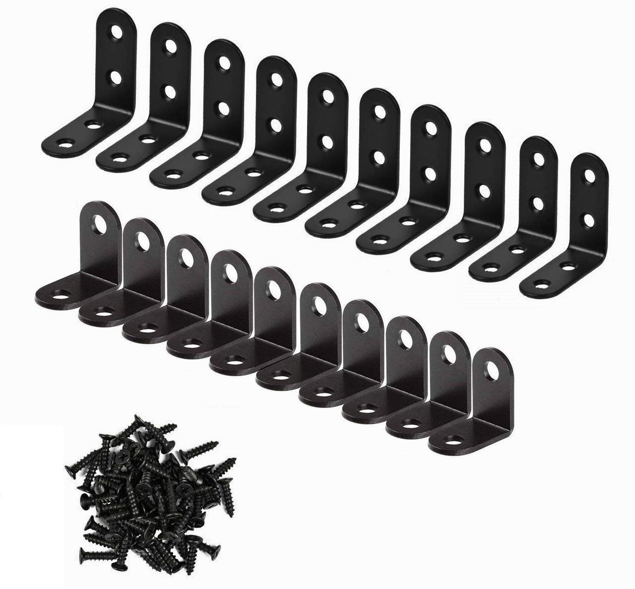 【送料無料】『20個』40*40*16mm+20*20*16mmL字アングルブラケット L字金具 直 ...