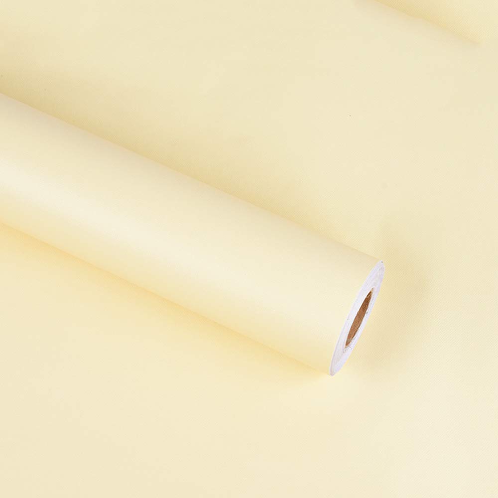 【送料無料】Homya 無地 壁紙シール 防水 リメイクシート 幅45cm全長9.7m のり付き つや消し DIY 剥がせる壁紙 マカロン カッティングシート ベージュ