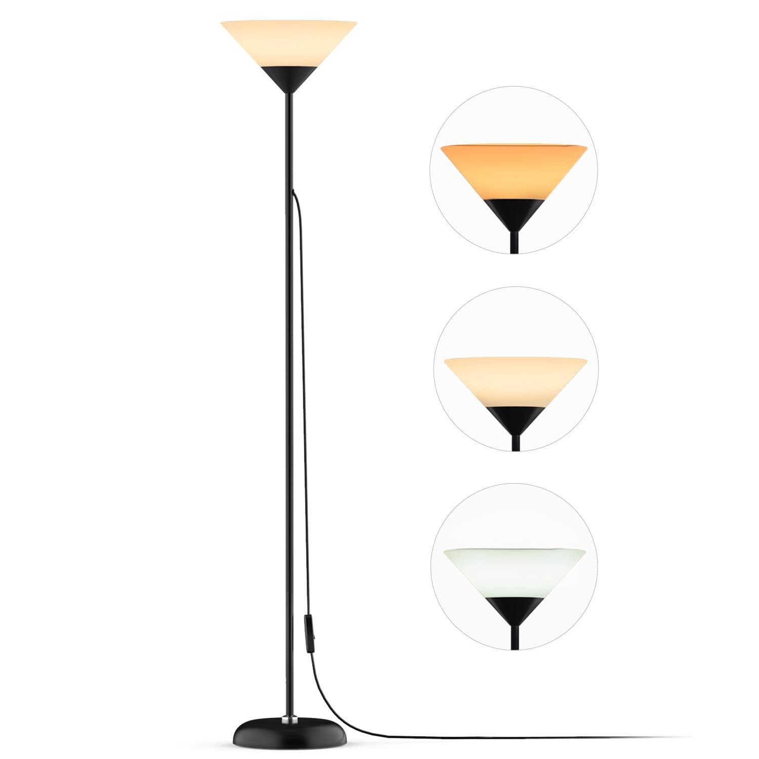 【送料無料】フロアスタンドライト間接照明 明るい フロアスタンド 電球付き 三色調光 北欧 floo ...