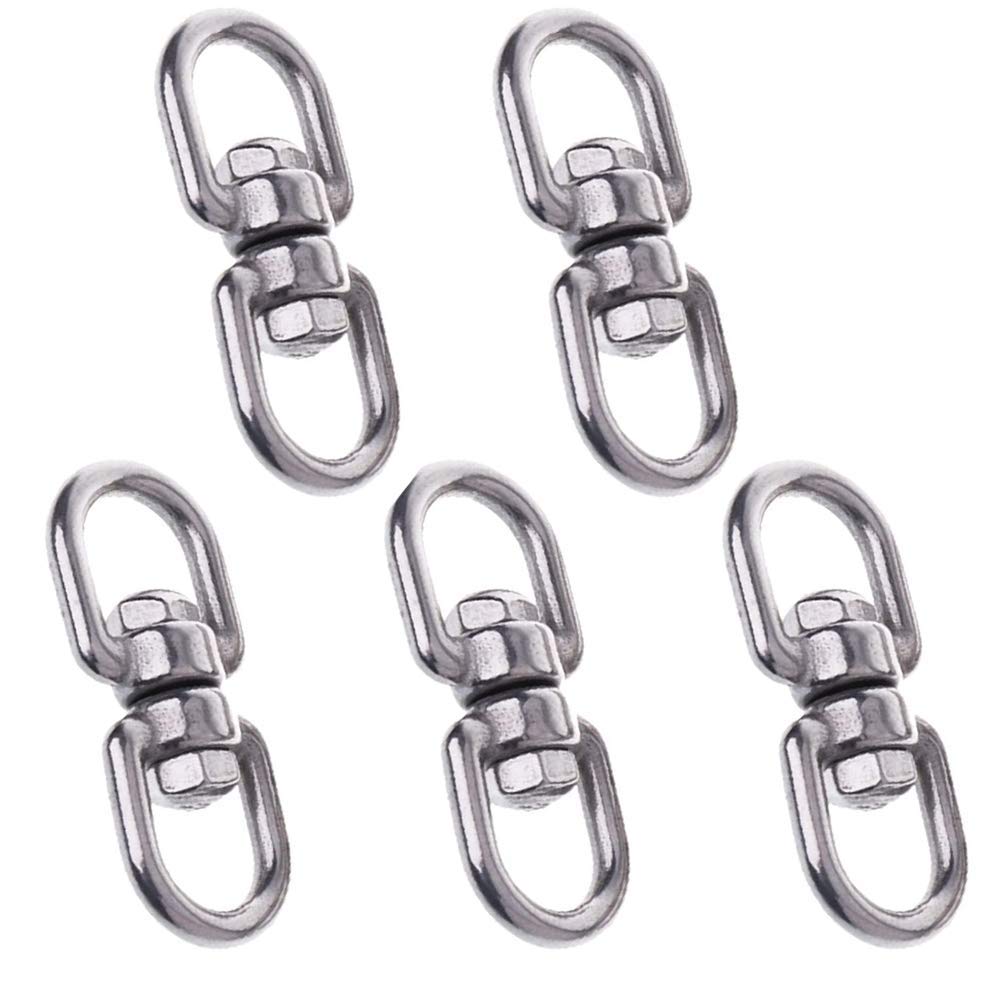 【送料無料】5個セット ステンレススイベル チエーン 回転カン ステンレス スイベル チェーン金具 より..