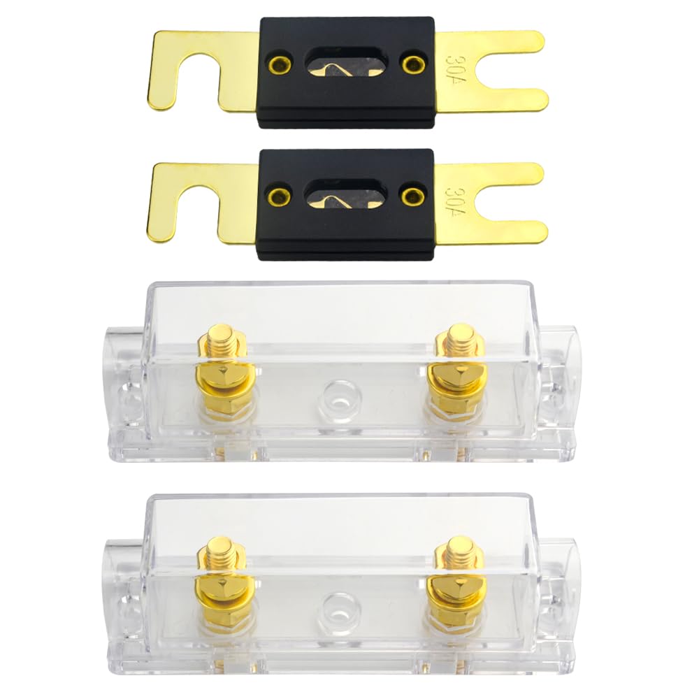 【送料無料】WMYCONGCONG 車 30A ANLヒューズ付きANLヒューズホルダー 0/2/4ゲージ 自動車 バイク カー..