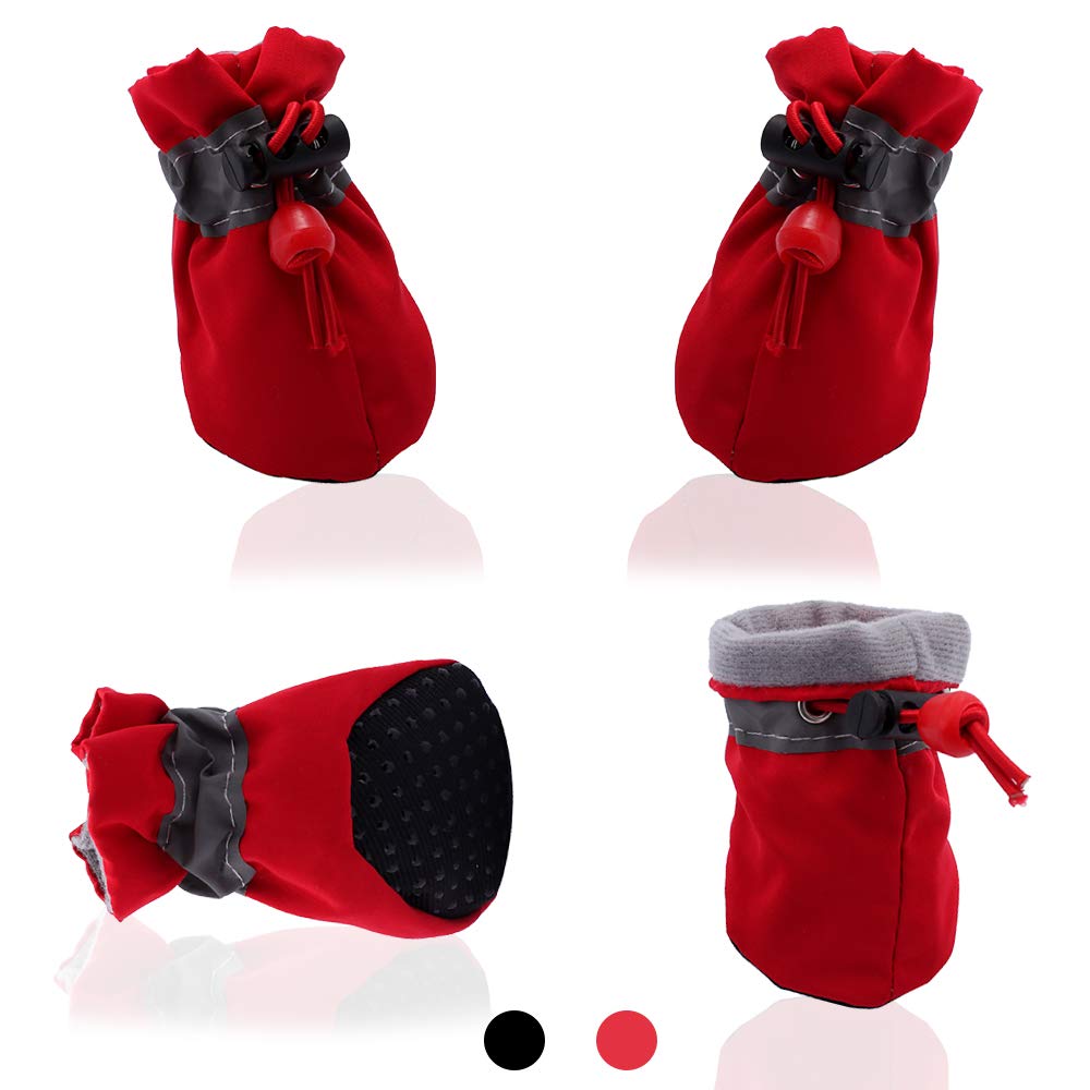 【送料無料】AblePet犬猫ブーツソフトシューズ滑り止めブーツ、調節可能なストラップと反射ストリップ..