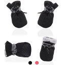 【送料無料】AblePet犬猫ブーツソフトシューズ滑り止めブーツ、調節可能なストラップと反射ストリップ付き、小型犬専用のプレミアムポープロテクター(4個)(ブラ...