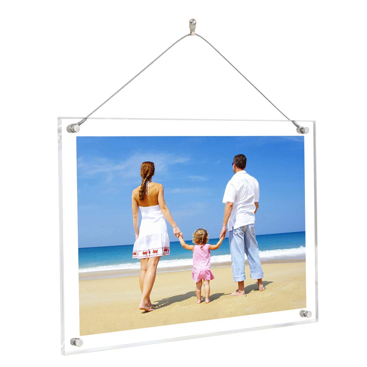 【送料無料】NIUBEE アクリルフォトフレーム 写真立て スタンド 壁掛け兼用タイプ アクリル製 ピクチャーフレーム ポスターフレーム 横縦 透明 おしゃれ (257x364mm B4判新)