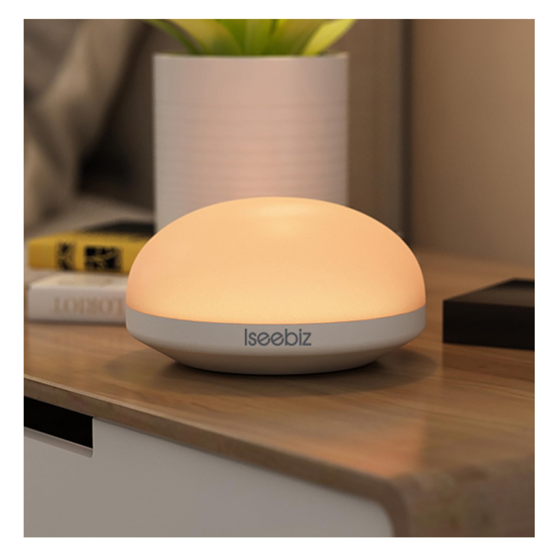 【送料無料】授乳ライト ナイトライト ベッドサイドランプ Iseebiz 枕元ライト 授乳 おむつ替え用 間接照明 置き型 目に優しい 授乳灯 常夜灯 プレゼント ギフト