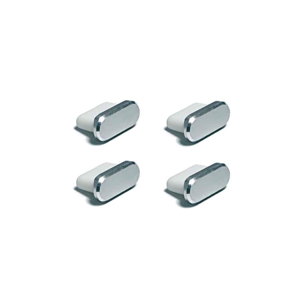 【送料無料】monofive USB3.1 Type-Cコネクタ防塵保護カバー (アルミニウム＋プラスチック) 銀（4個入） MF-TPPC-A4S