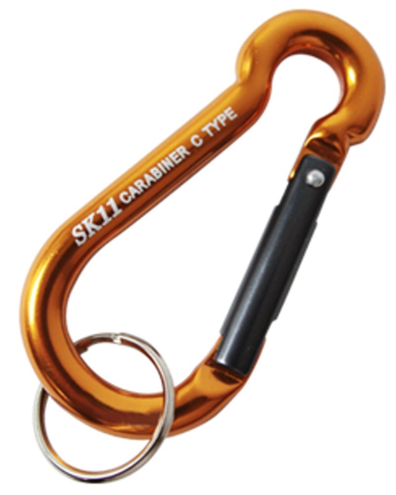 【送料無料】SK11(エスケー11) アルミカラビナ C 6×60mm SAC-660C ゴールド
