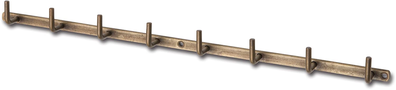 【送料無料】ポッシュリビング アイアンウォールフック 8連 アンティークゴールド 63140