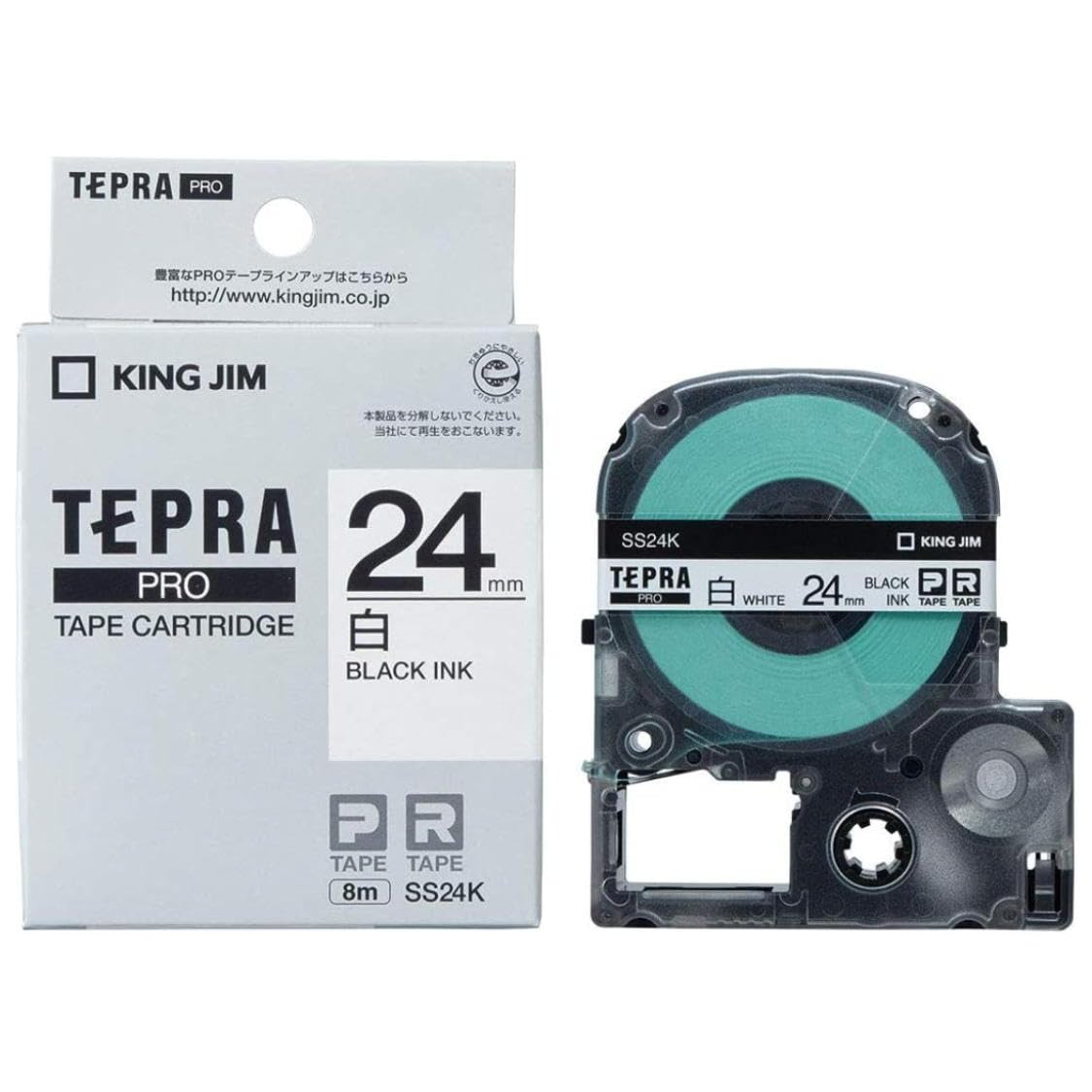 【送料無料】キングジム 【純正】 テプラPROテープカートリッジ 1個 24mm 白ラベル/黒文字  ...