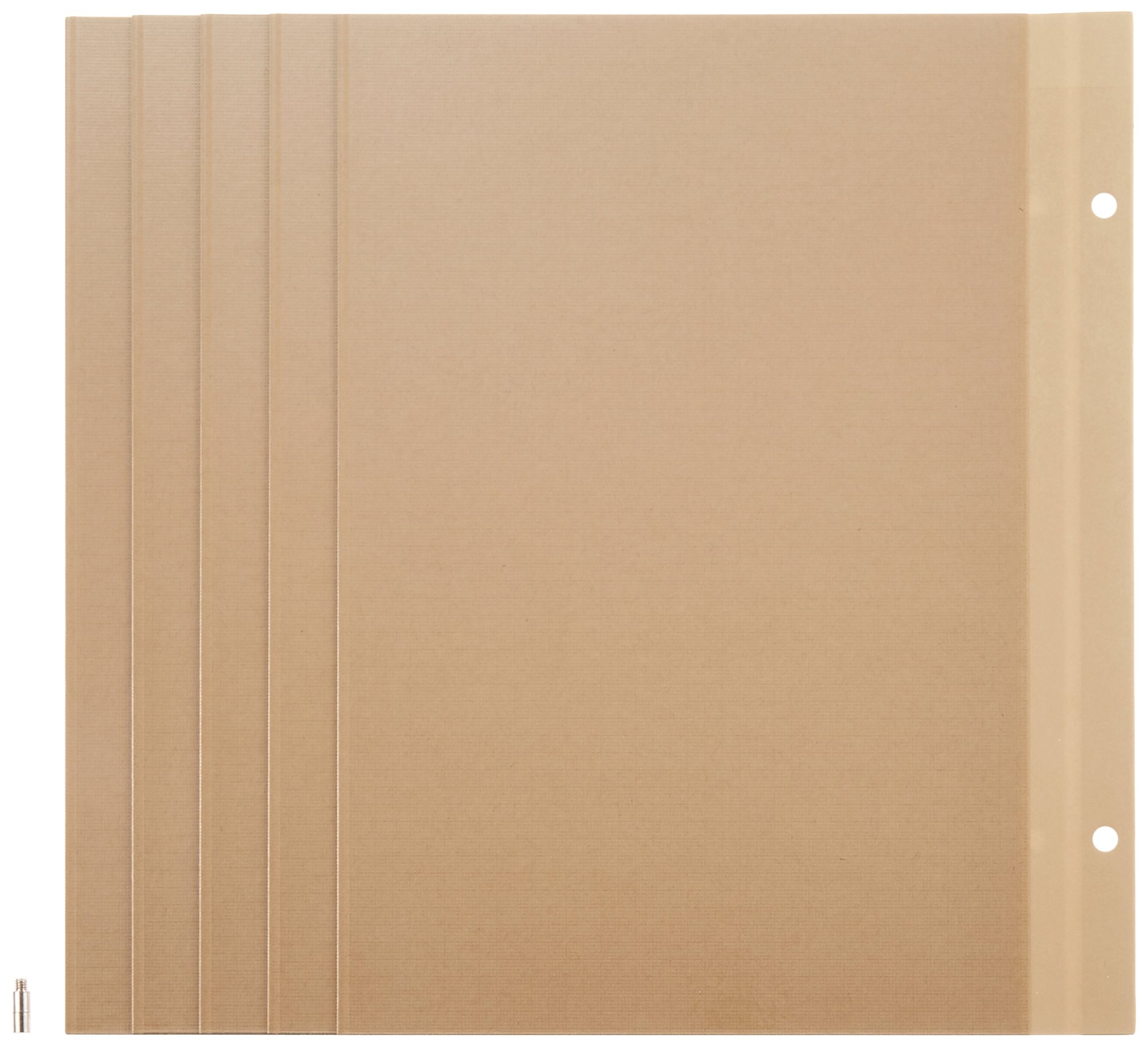 【送料無料】ナカバヤシ フリーアルバム替台紙 プラコート台紙 ビス式A4サイズ クラフト ア-A4PR-5-KR