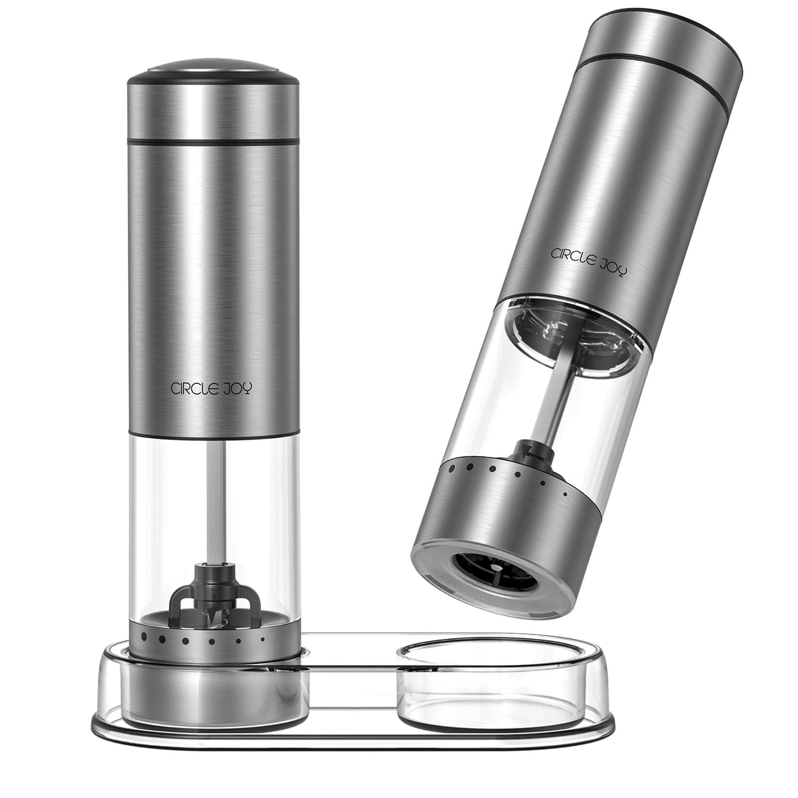 【送料無料】CIRCLE JOY ペッパーミル 電動 ステンレススパイスミル 電池式ペッパーミル 厚 ...