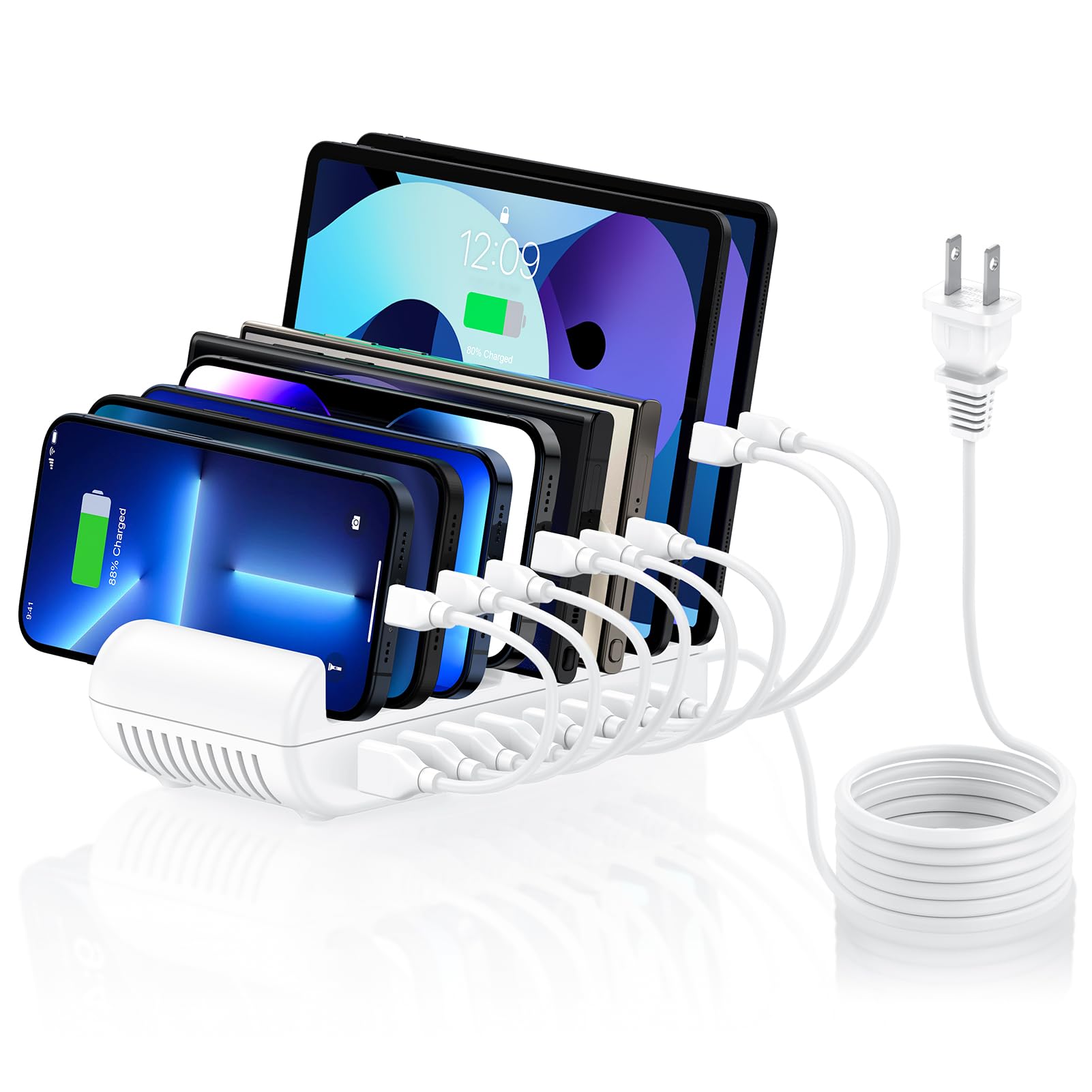 【送料無料】65W USB充電ステーション 8ポート 【Type-c *4 USB-A *4】スマホ ...