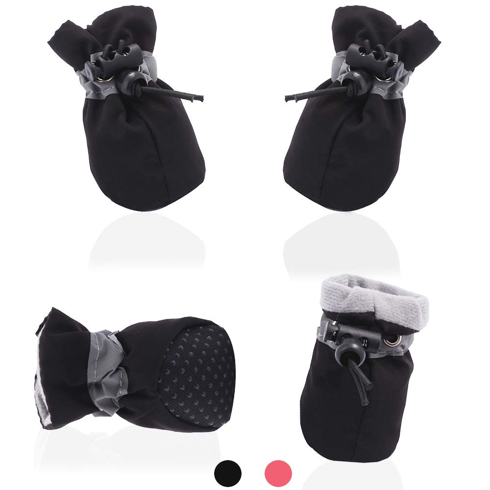 【送料無料】AblePet犬猫ブーツソフトシューズ滑り止めブーツ、調節可能なストラップと反射ストリップ..
