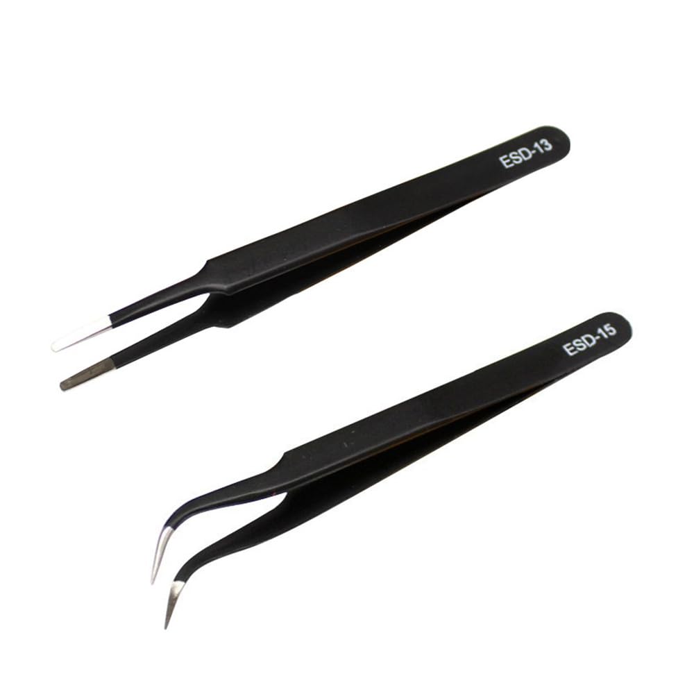 【送料無料】ピンセット プラモデル 束感 まつ毛 精密 2種類セット 鷲口カーブ 丸型ストレート ステン..