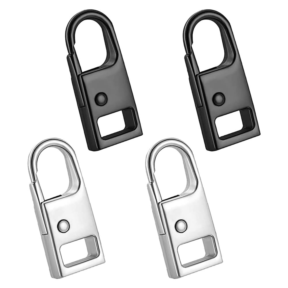 【送料無料】ファスナー 修理 ジッパータブの交換 ジッパー修理キット 4個セット 取り付けが簡単 金 ...