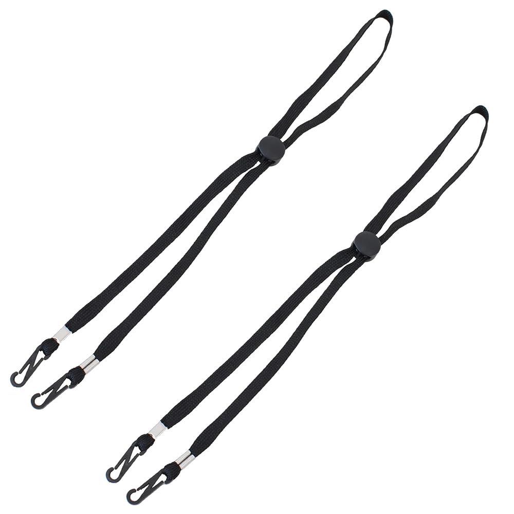 【送料無料】[QIKEJI] 帽子 紐 ストラップ 帽子 紐 帽子 ストラップ ハットキーパー フック式 黒 2個セット 軽量 薄型 フック 着脱 落下防止 紛失防止 サイズ調整 固定されたシンプルな帽子ラックのあご紐