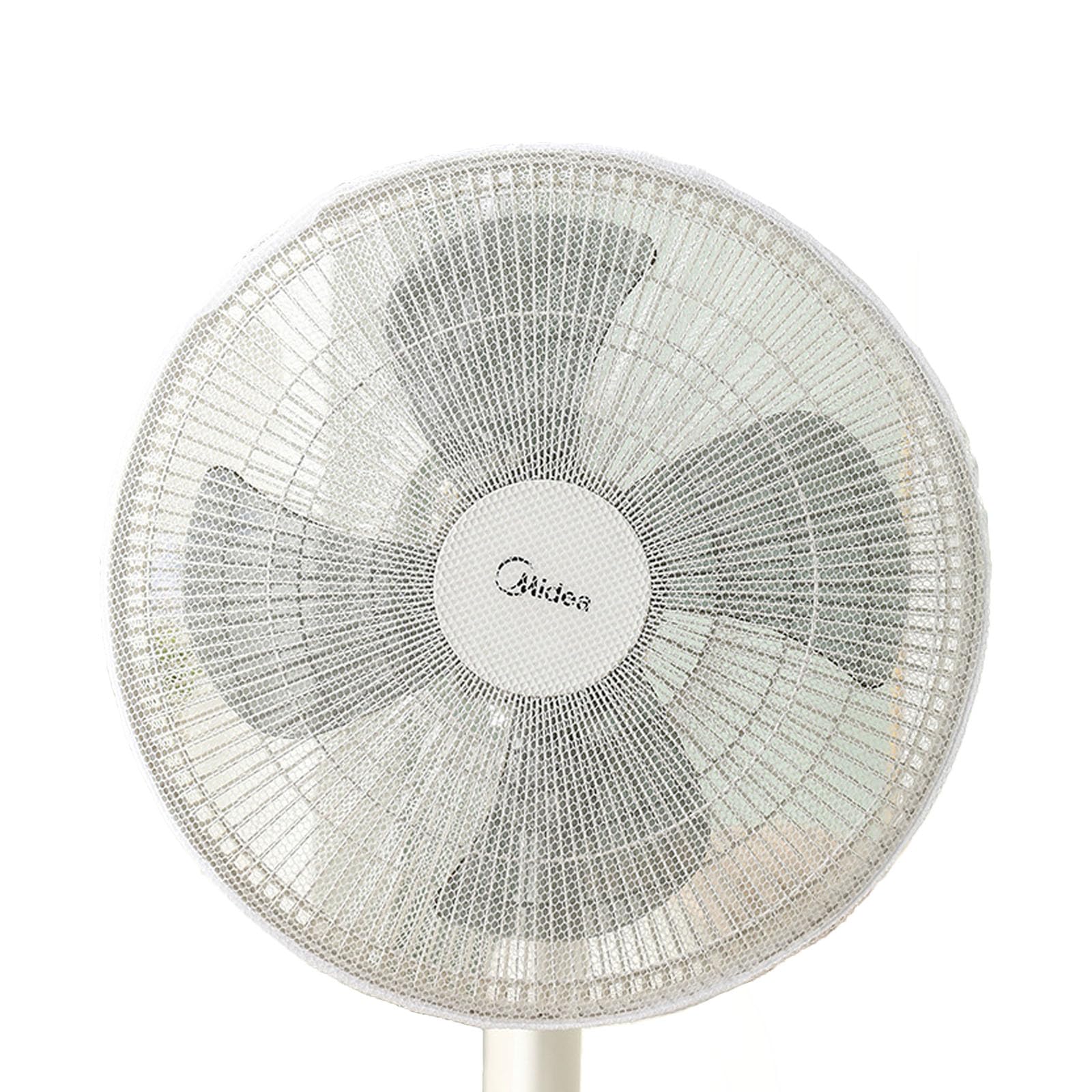 【送料無料】扇風機カバー 扇風機安全カバー 無地羽根経16インチ/18インチ用 セーフティーネット 幼児 指挟み防止 家庭用 業務用 (白, 18インチ)