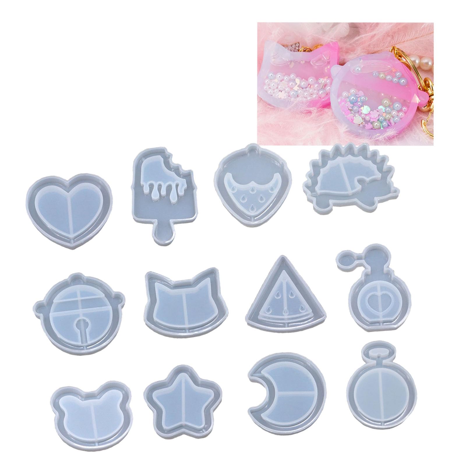 【送料無料】シリコンモールド 流砂型 小動物 ハート アイスクリーム シェイカーモールド ソフトモール..