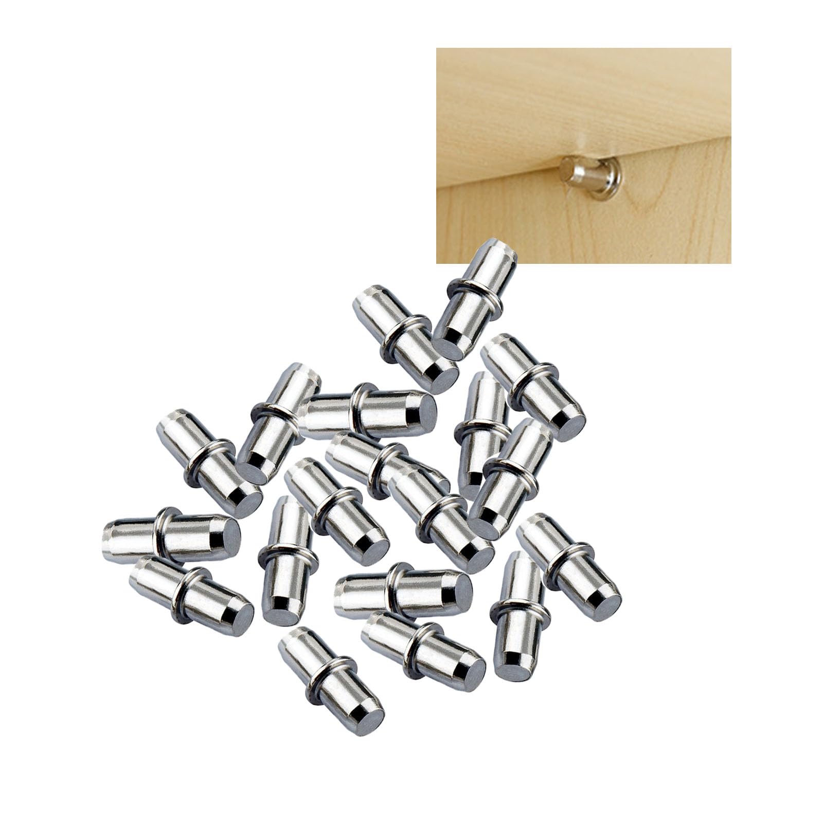 【送料無料】ダボ 棚ダボ 棚受ダボ Φ5mm×16mm シェルフサポートピン 差し込みタイプ 棚受け用 金属製 4..