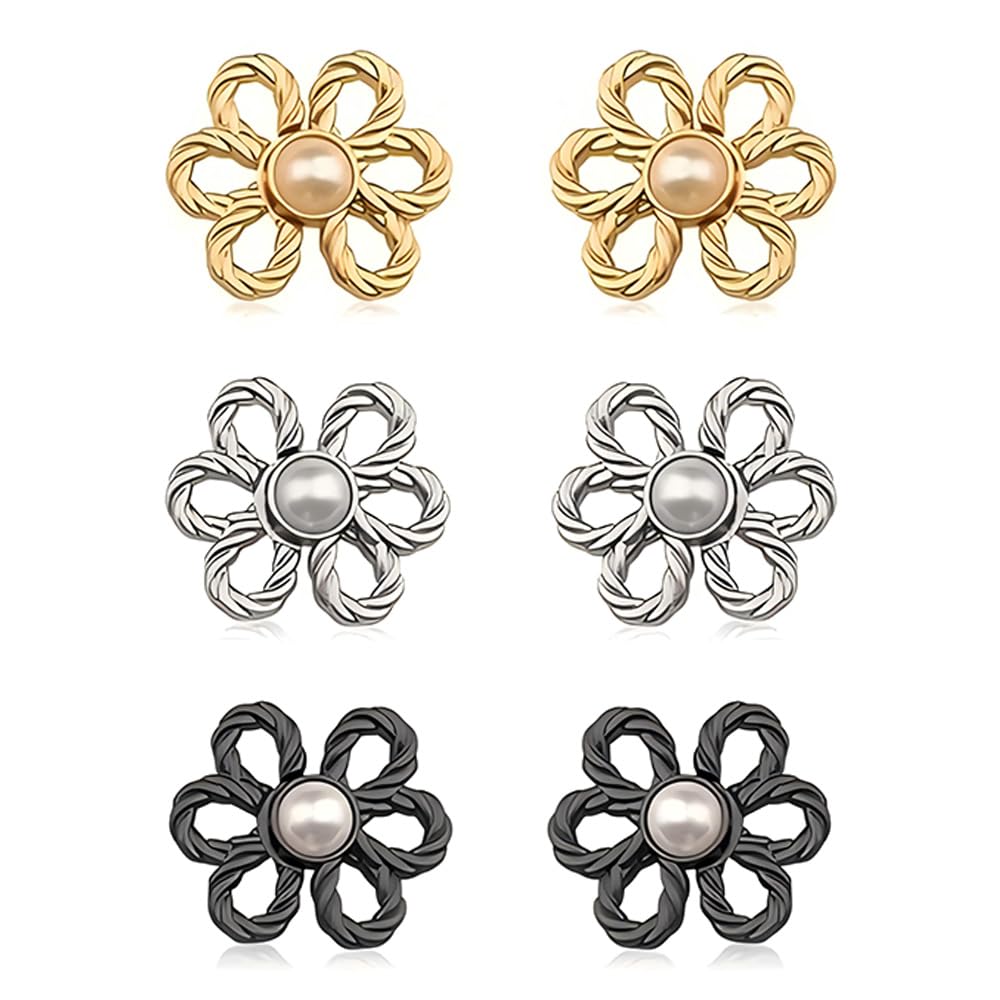 【送料無料】[QIKEJI] ウエスト調整バックルパターン6ピースパンツウエスト調整取り外し可能なボタンウエスト調整クリップジーンズボタン調整交換