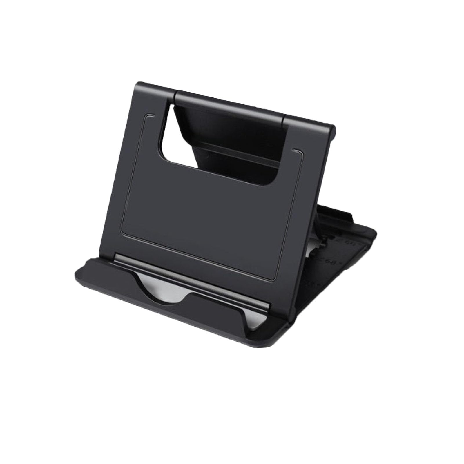 【送料無料】スマートフォンスタンド 折りたたみ式 角度調整可能 薄型 軽量 滑り止め 収納簡単 スマートフォンホルダー i-Phone X/i-Phone 8/6S/6/5S/5C/SE/Galaxy S9/S8/S6/S5/LG G6/HTC G6/V20/K10スマートフォン対応 (ブラック)