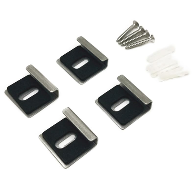 【送料無料】鏡 壁掛け 鏡 金具 鏡 取り付け用金具 ステンレス製 耐久性 取り付け 取り外しが簡単 ...