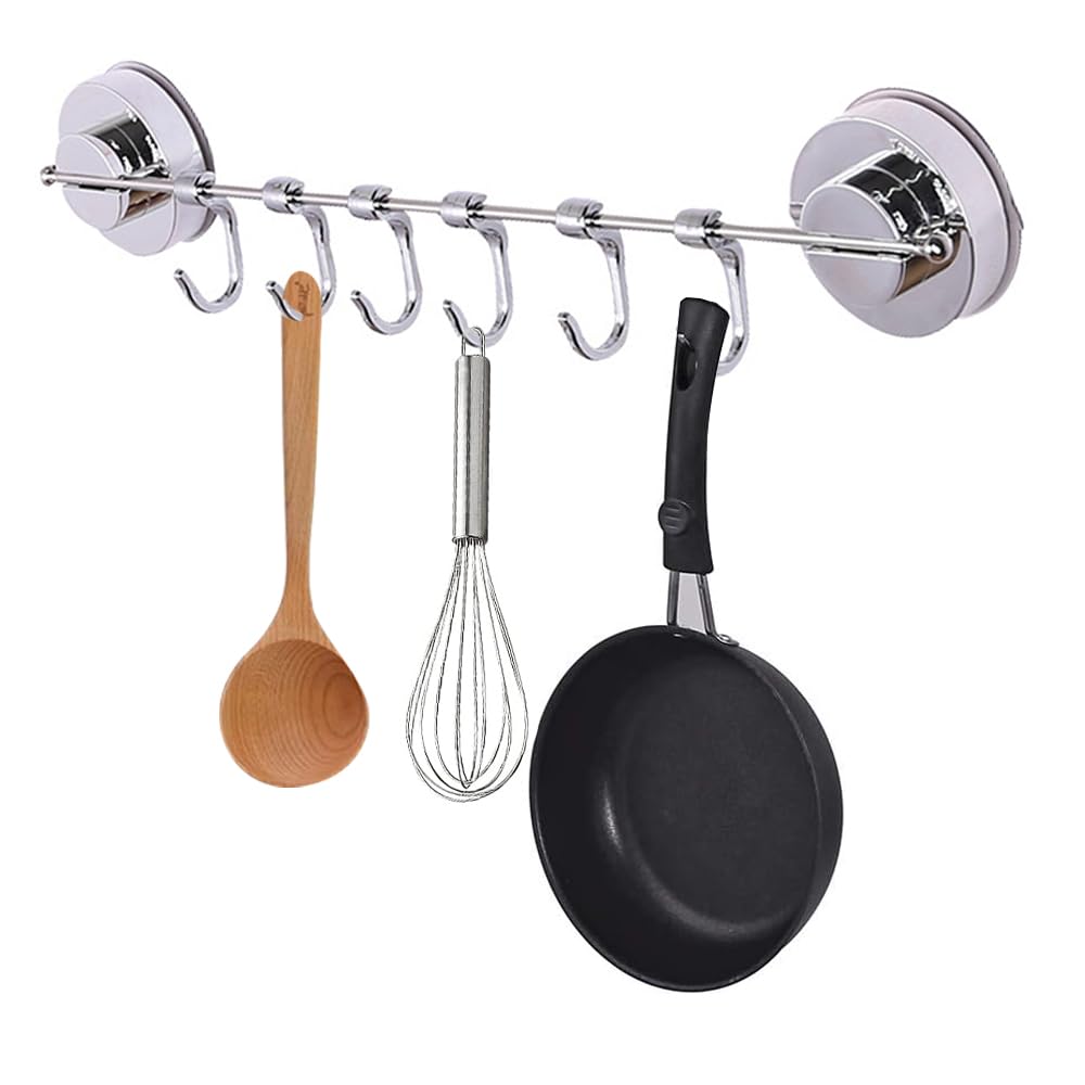 【送料無料】キッチンツールフック キッチン 吸盤 ステンレススチール、超強力吸盤 台所用フック 防水..