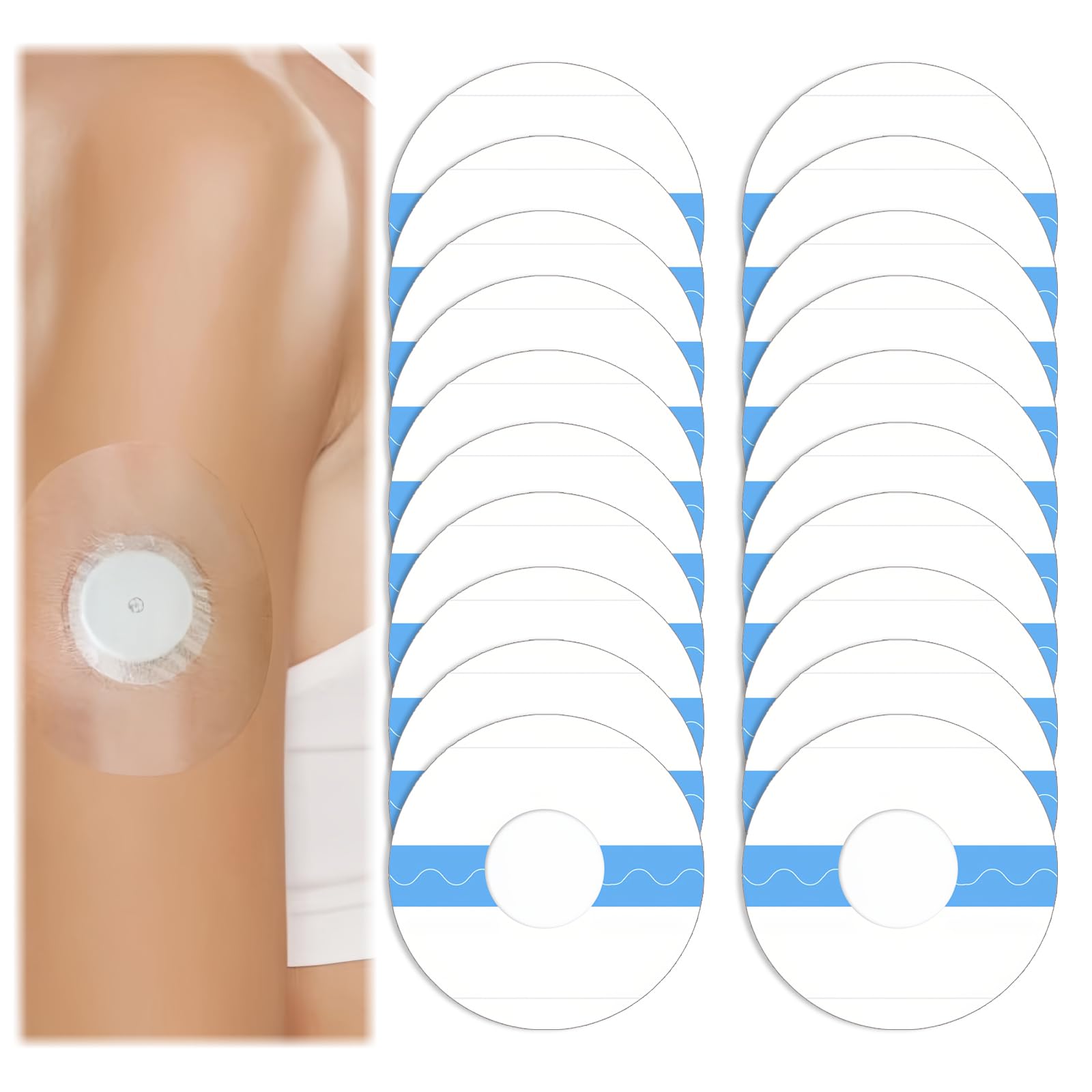 【送料無料】Deiboun リブレセンサー 粘着パッチ（20個）防水リブレセンサーパッチ 固定粘着 防汗速乾技術 ランニング ウォーキング 水泳 入浴に適用 10 日間の長期滞在 (20)