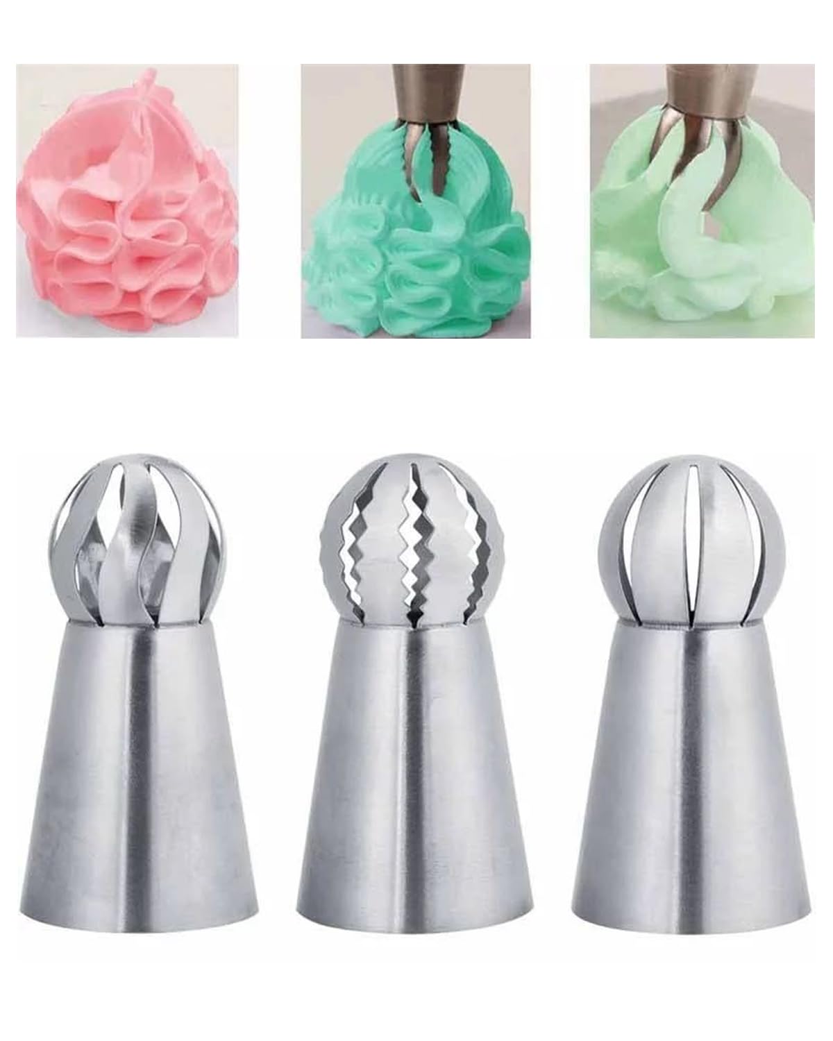 【送料無料】YFFSFDC 絞り口金 ロシアンボールノズル カップケーキデコレーション用口金 花型作成器 製..