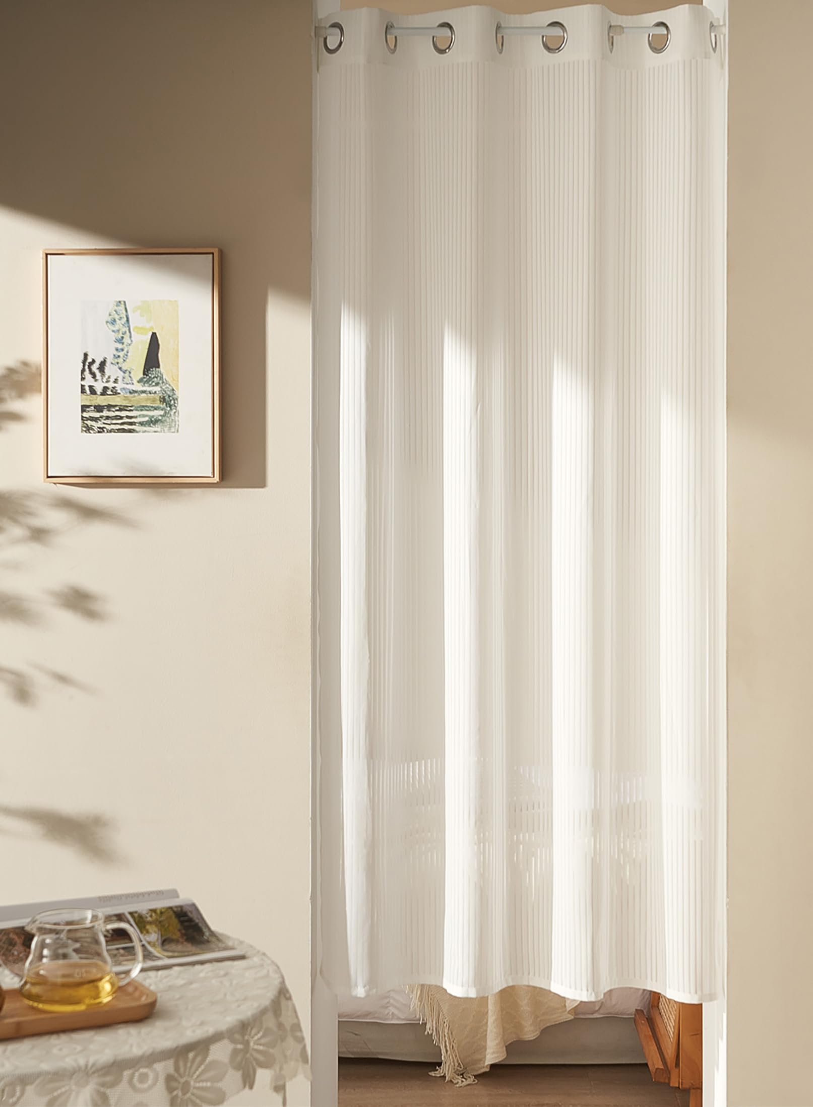 【送料無料】Topfinel レースカーテン 突っ張り棒 出窓用レースカーテン 遮光 おしゃれ ロン ...