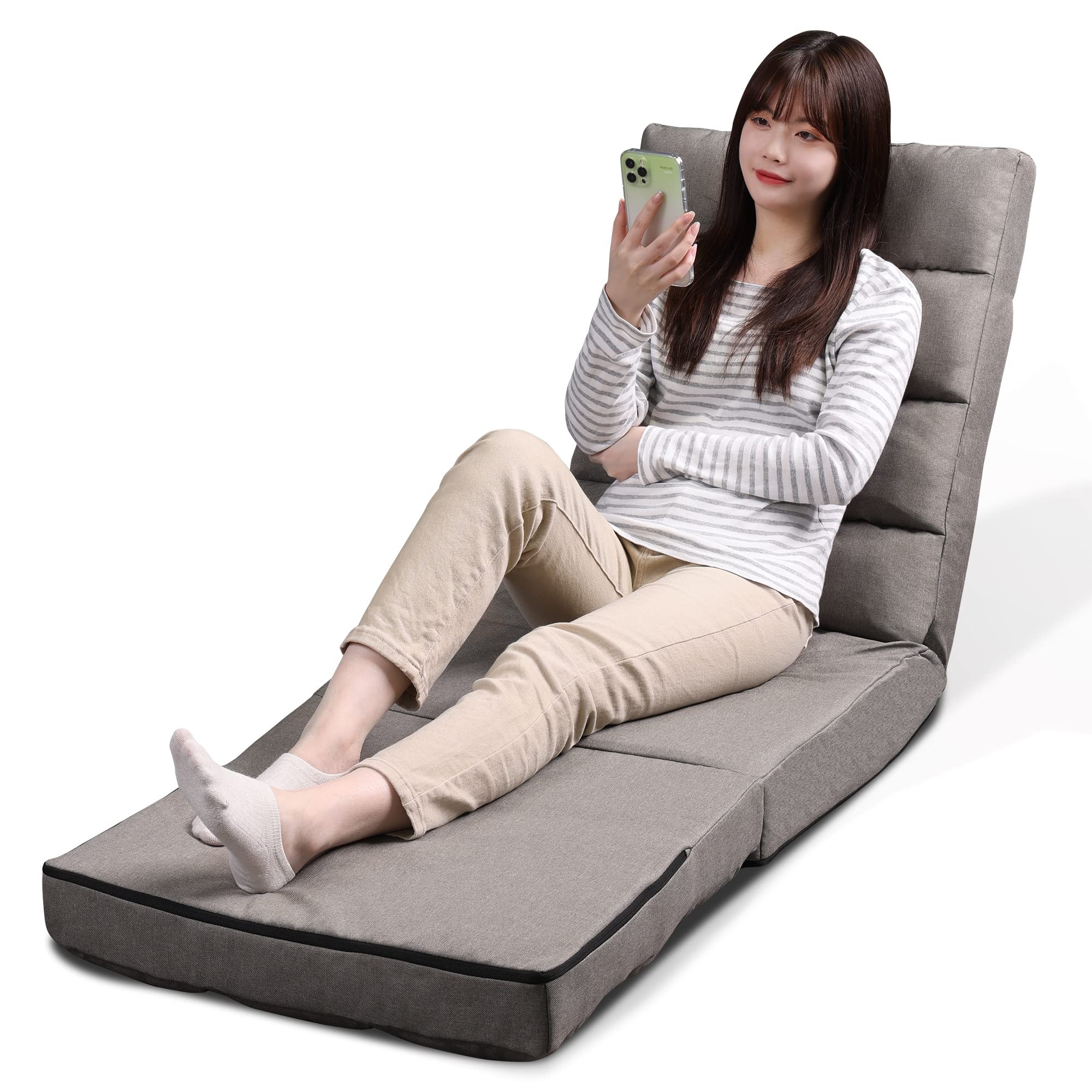 【送料無料】WLIVE 座椅子 ふあふあ 座椅子ソファー 42段階リクライニング フロアチェア カバー外し不..