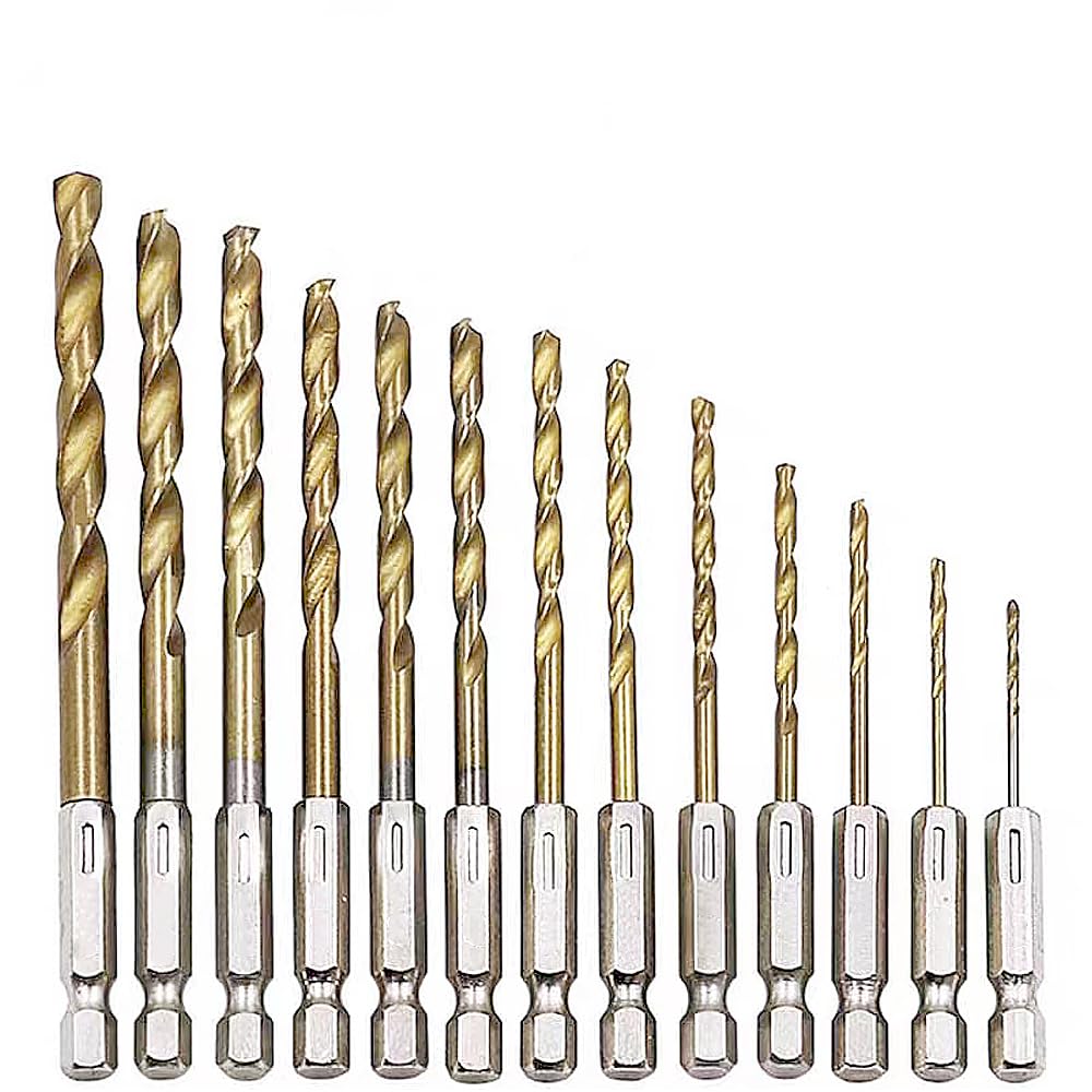 【送料無料】ドリルビット 刃 セット ビット セット 鉄工用 13本セット DIY 六角軸 インパク ...