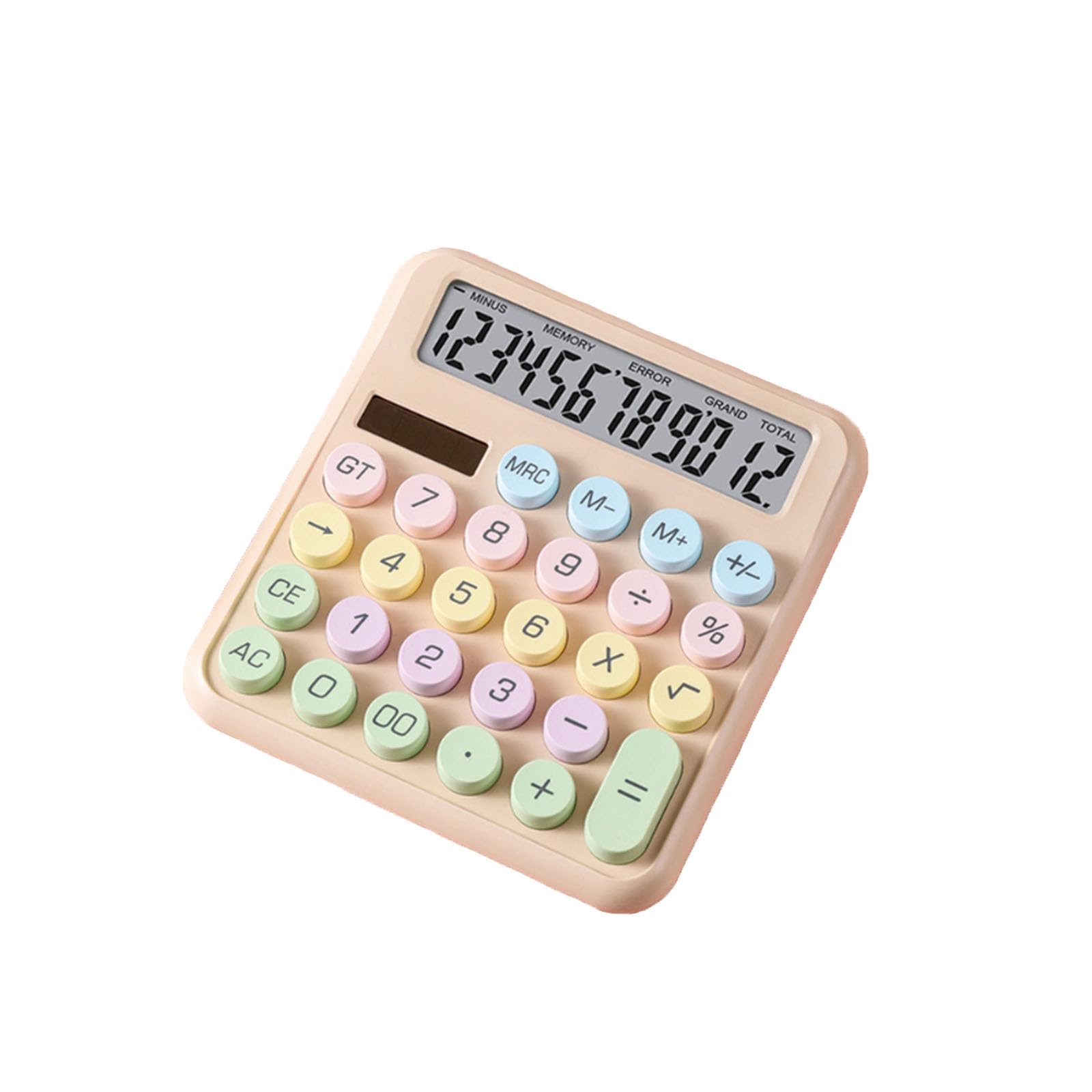 【送料無料】卓上電卓 カラフル 大型LCDディスプレイ 12桁 数字ビッグボタン 普通電卓ナイスサイ ...