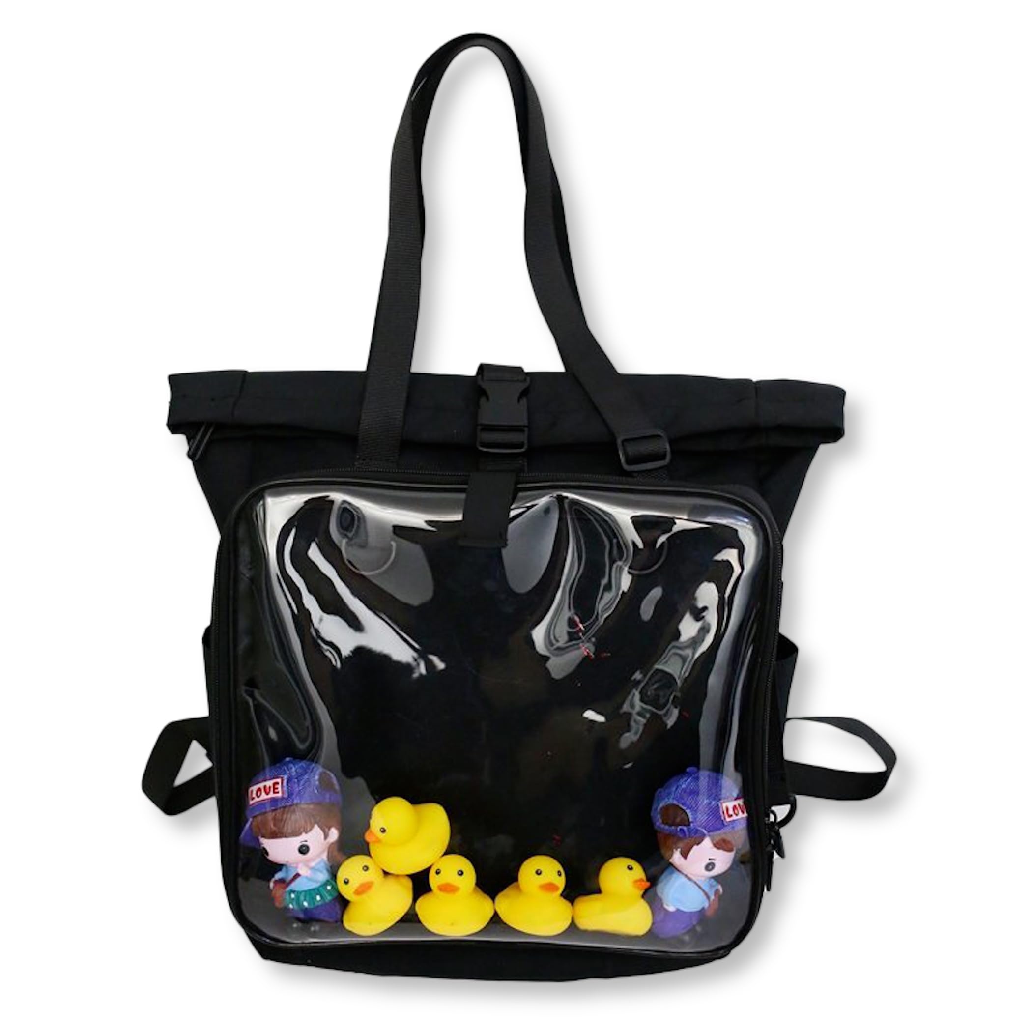 【送料無料】[Lezalic] 痛バッグ リュック 推しうちわ入ります A4 トート うちわ 缶バッジ ぬいぐるみ ..