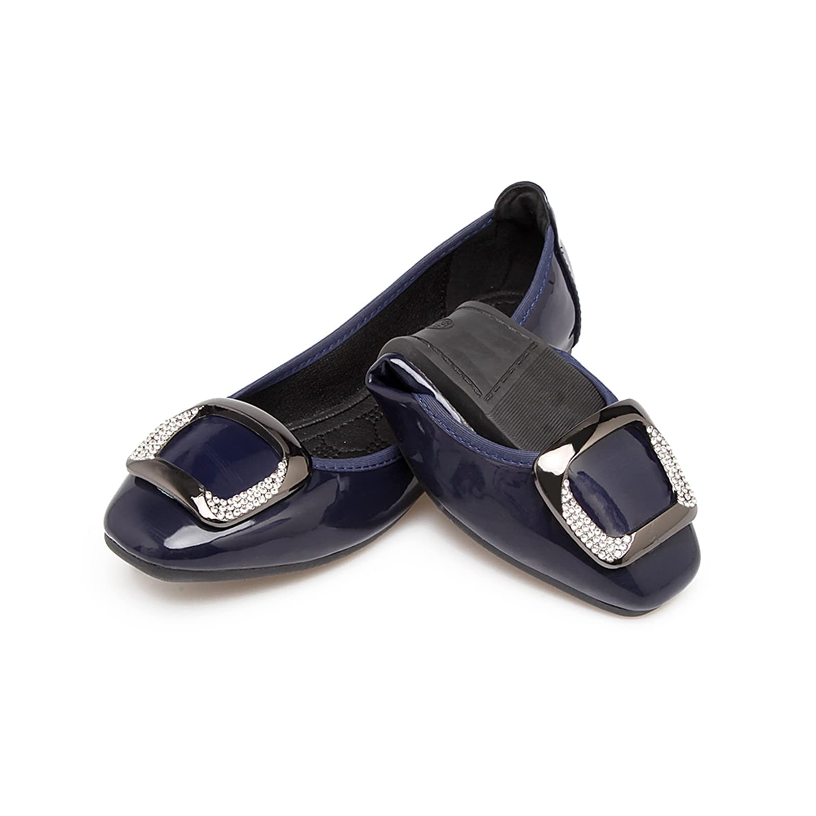 【送料無料】[Emsoulnioi] バレエシューズ レディース用 キラキラ ローヒール 美脚 軽量設計で疲れ知ら..