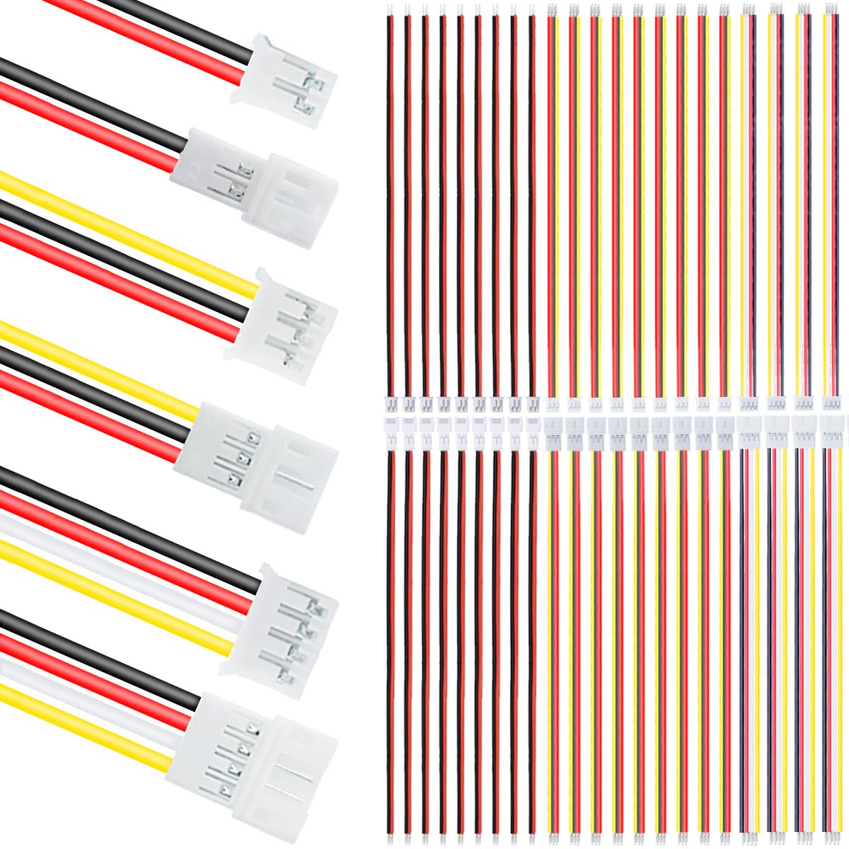 【送料無料】DAOKAI JST PH 2.0マイクロ電気男性と女性のプラグコネクタ2/3/4ピン接続プラグ間隔2.0ミ..