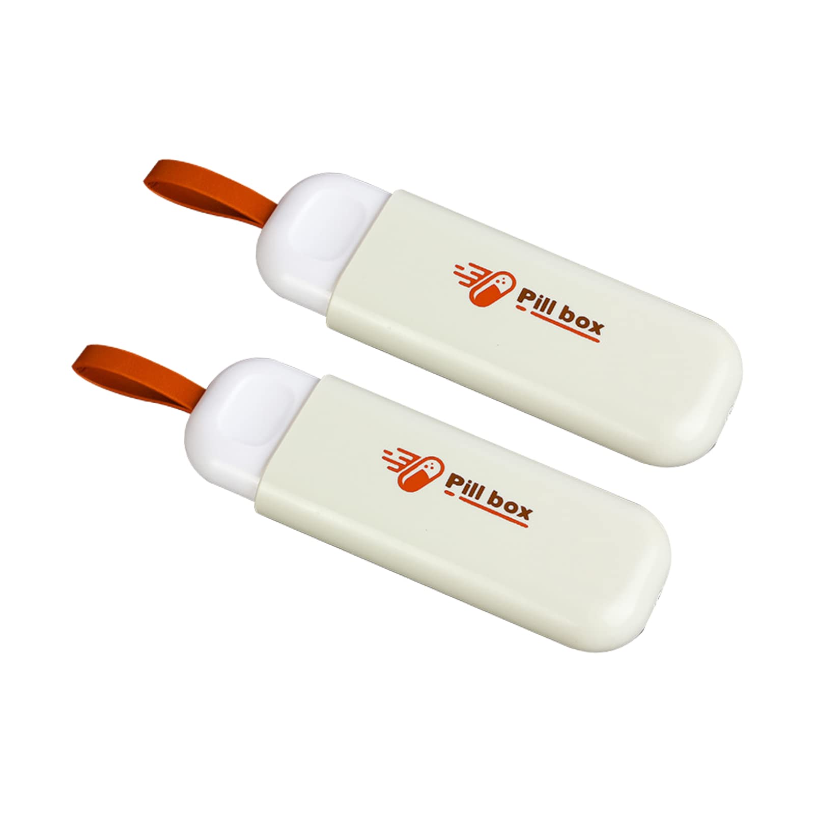 【送料無料】WIICOYK ピルケース 薬ケース 1日3回 携帯用 レザーチェーン 持ち運び便利 飲み忘れ防止 錠剤 常備薬 薬入れ サプリメントケース ガムケース 小物入れ 収納 コンパクト 軽量 出張 旅行 (ベージュ x 2個)