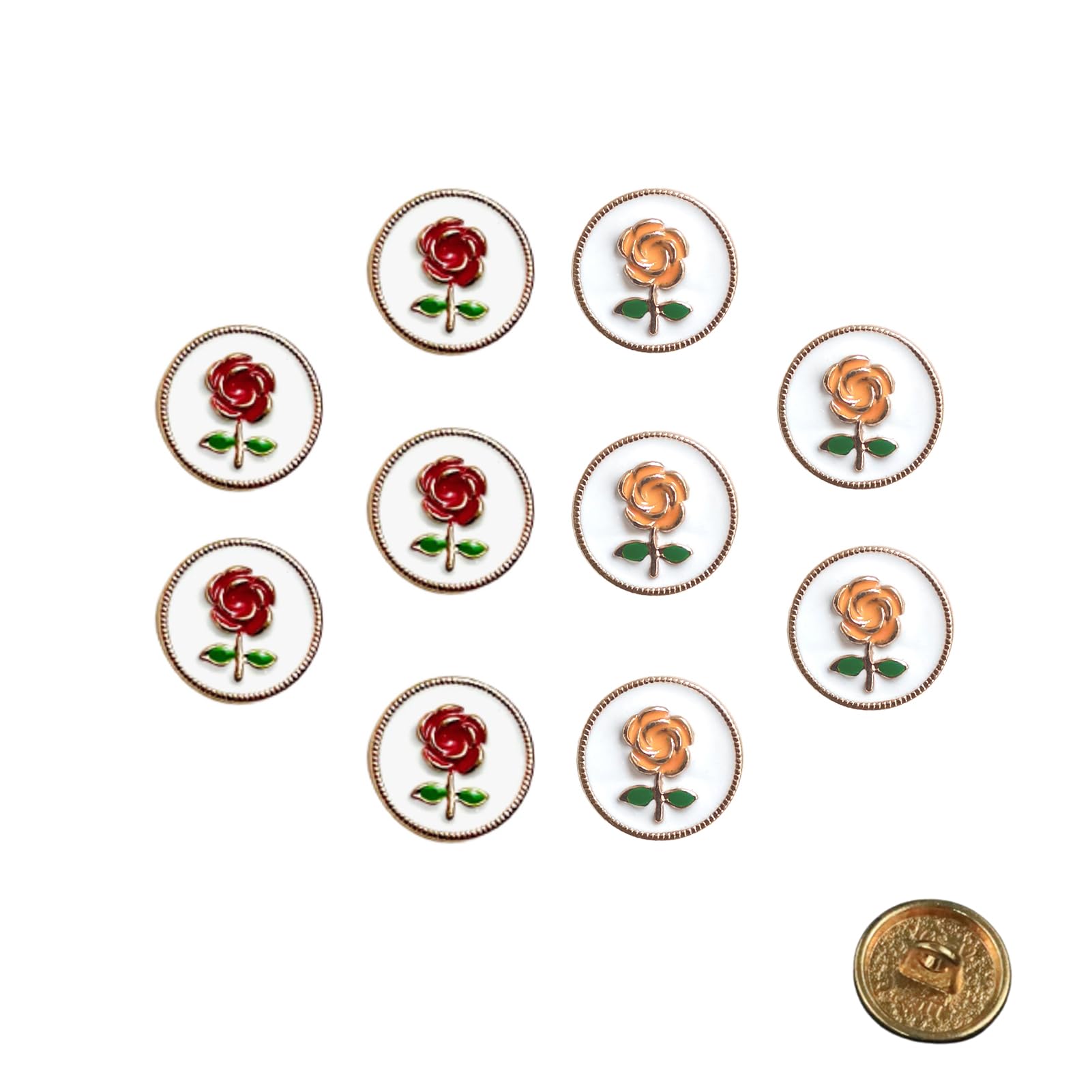 【送料無料】WIICOYK ボタン ミニ ローズ柄 シャネル風 カフスボタン シャツに 飾りボタン エレガント..