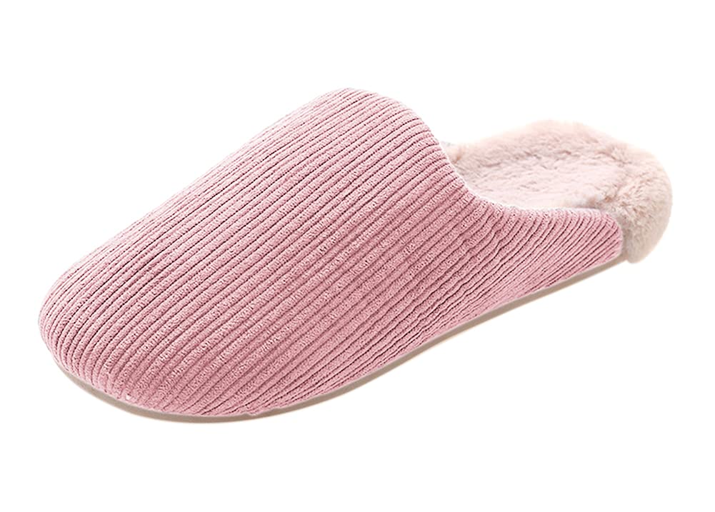 【送料無料】[Euyqs] 室内用スリッパ 暖かい 洗える あったか 厚底 滑り止め 家庭用秋と冬スリッパ (ピンク, 24.5cm, measurement_24_point_5_centimeters)