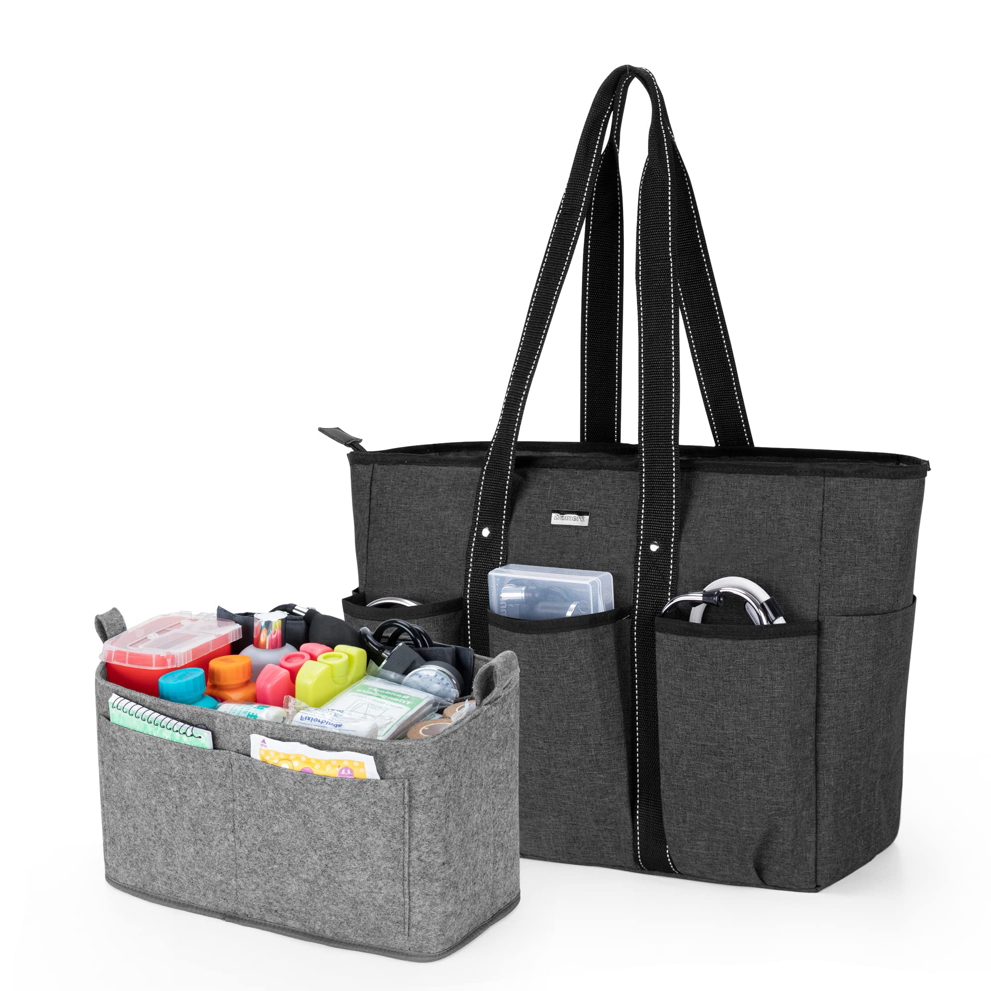 【送料無料】Damero 訪問看護 バッグ インナーバッグ付き 介護バッグ 訪問バッグ 在宅看護師 医学生 ナ..