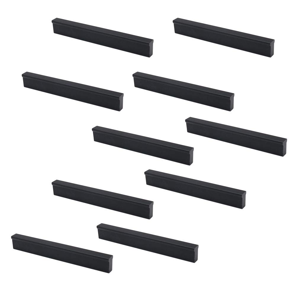 【送料無料】10個のNUZAMASマットブラックキャビネットドアハンドルとプル、家具引き出しハンドル、亜..