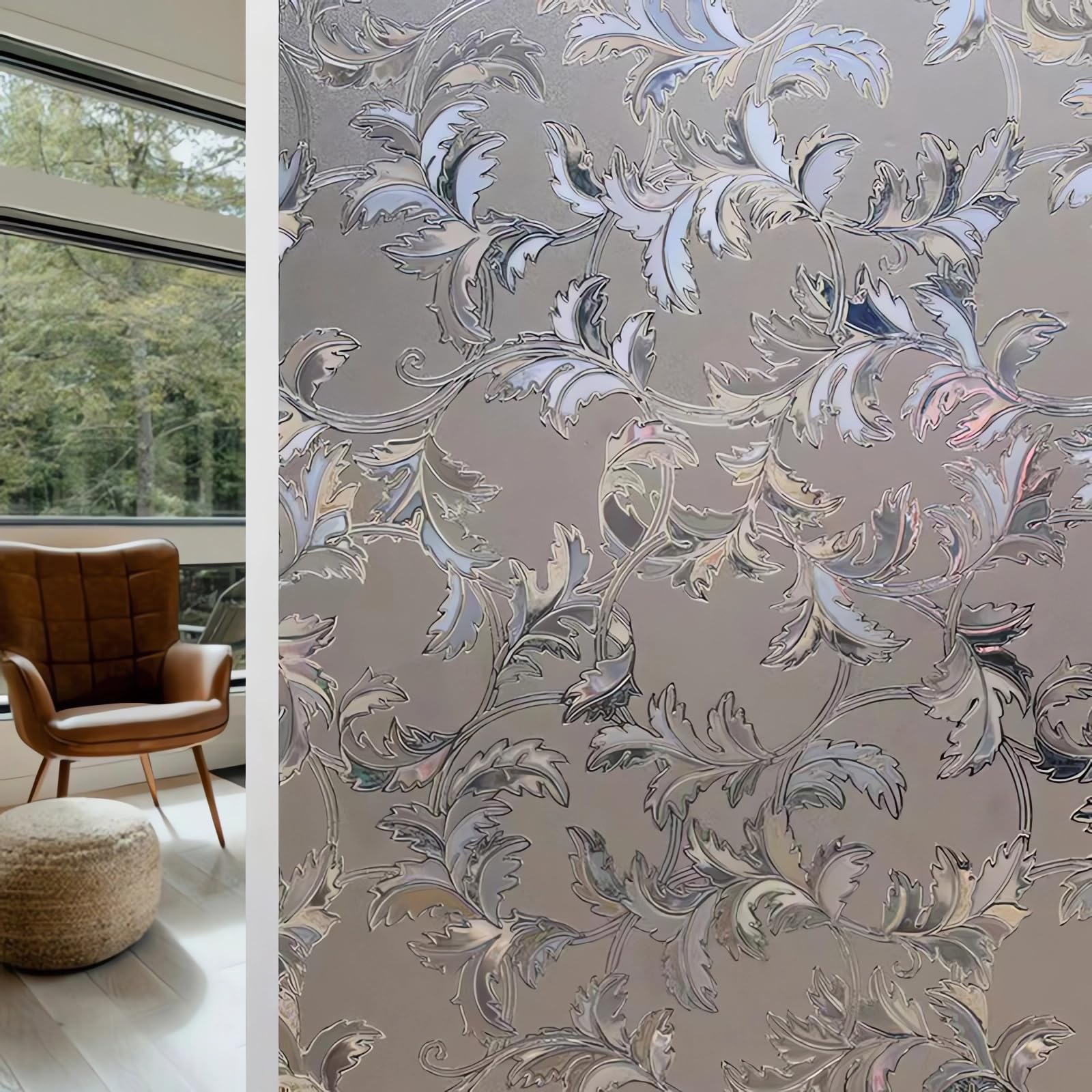 【送料無料】Juangfia 窓ガラス目隠しフィルム 目隠しシート窓 フィルム 水で貼る はがせる 外から見えない 貼り直し可能 結露防止 飛散防止 プライバシー保護 uvカット 60*1000cm