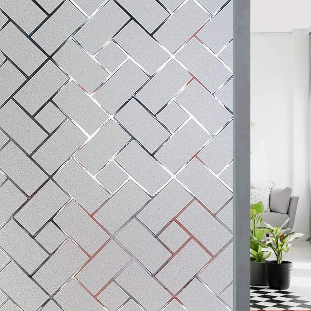 【送料無料】Juangfia 窓用フィルム 目隠しシート 何度でも貼り直せる 窓ガラスフィルム 遮熱 紫外線カット のりなし 60x500cm プライバシーガラスフィルム DIY