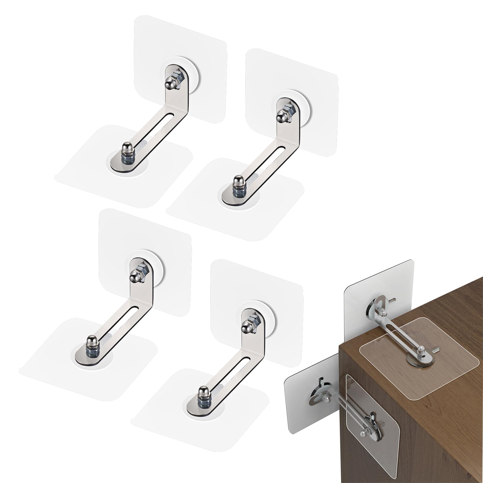 【送料無料】Mesanda 家具転倒防止 ストッパー 転倒防止器具 耐震ストッパー 強力タイプ 穴開 ...