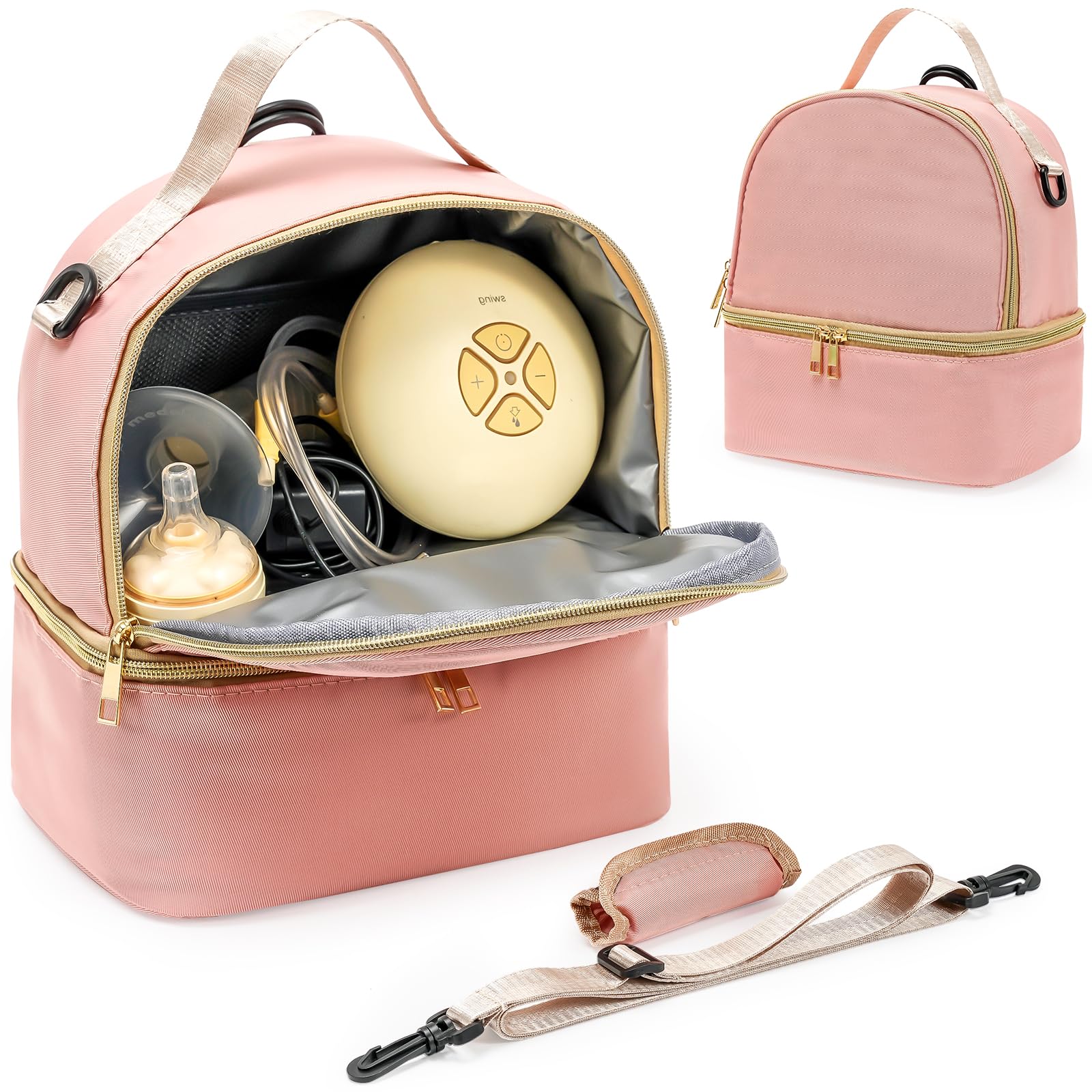 【送料無料】ProCase 搾乳器 収納バッグ 哺乳瓶ポーチ 大容量 母乳収納ケース 母乳ボトル収納 保温 外..