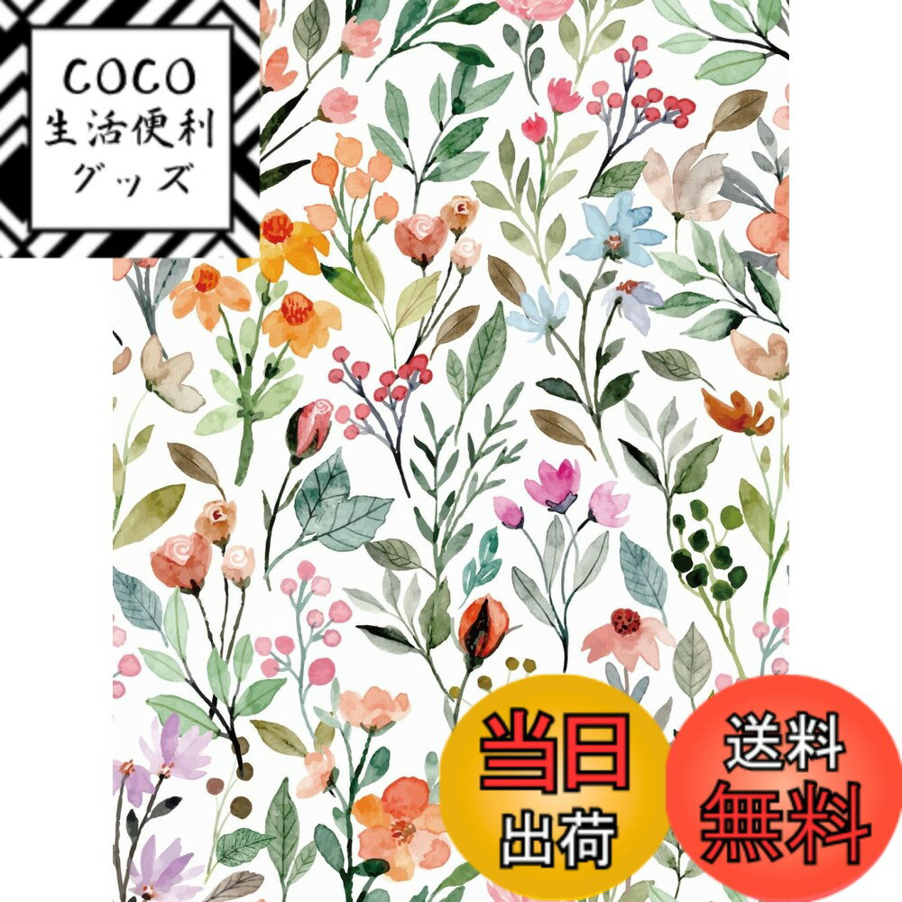 【送料無料】Juangfia 壁紙 シール 壁紙シート 剥がせる壁紙 防水 リメイクシート ウォールステッカー 透けない 花柄 おしゃれ 水彩